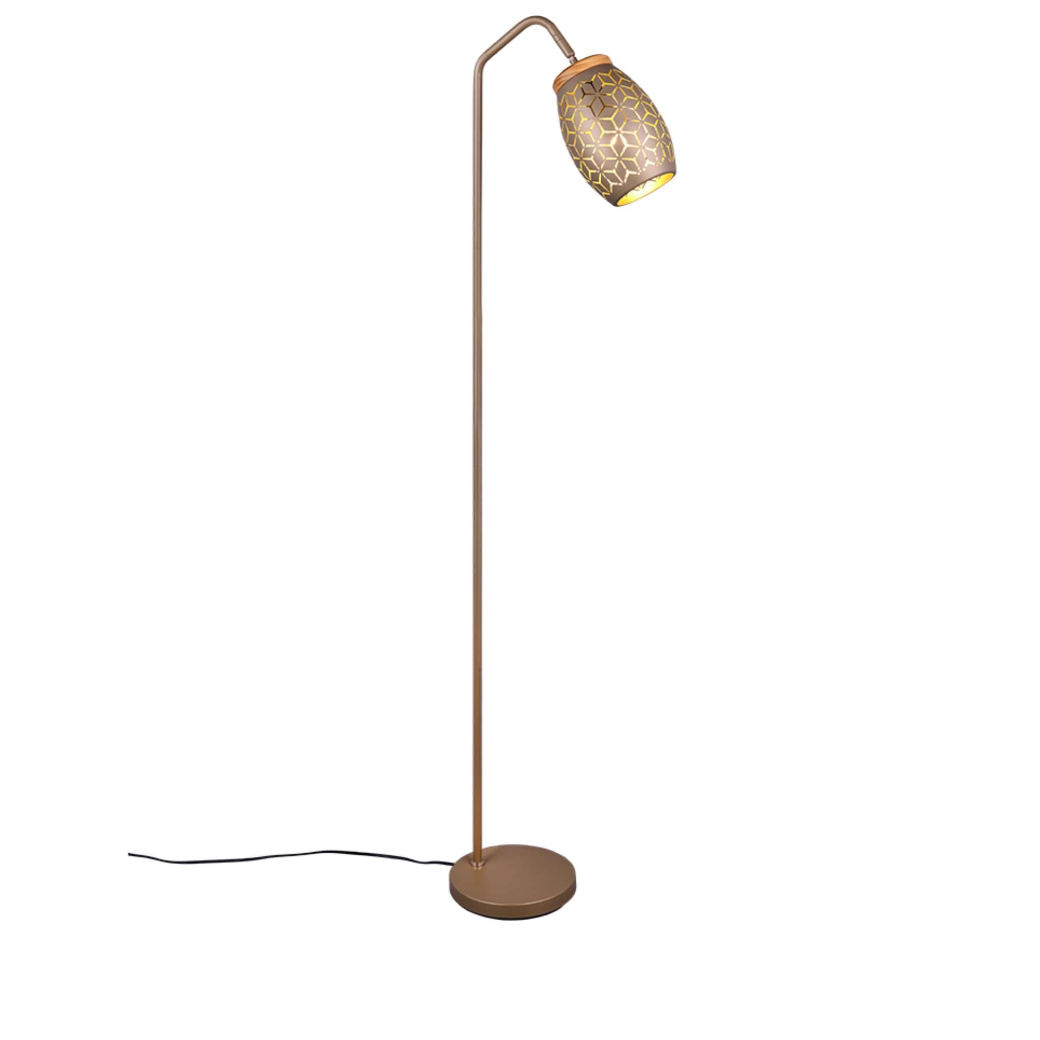 TRIO Bidar lattiavalaisin E27 - kahvinruskea
