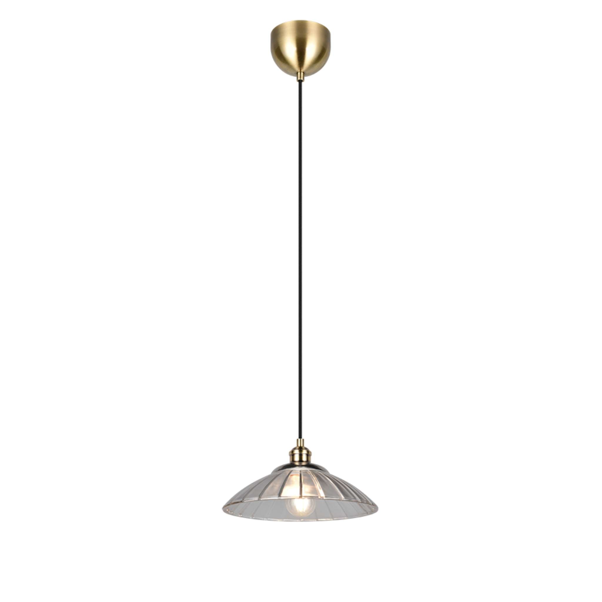 TRIO Eluna riippuvalaisin 1-os E27 - antiikkimessinki/kirkas