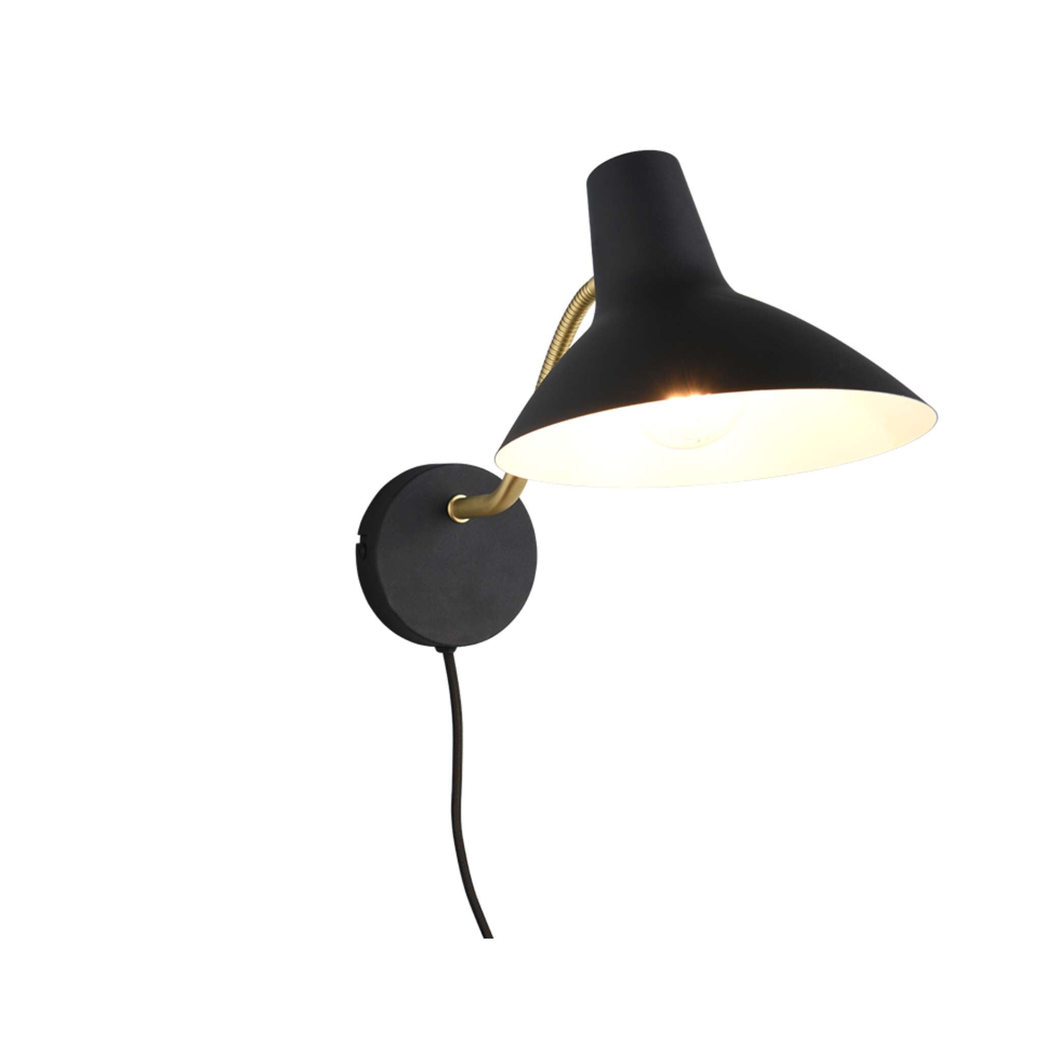 TRIO Traveller seinävalaisin E27 - musta/kulta