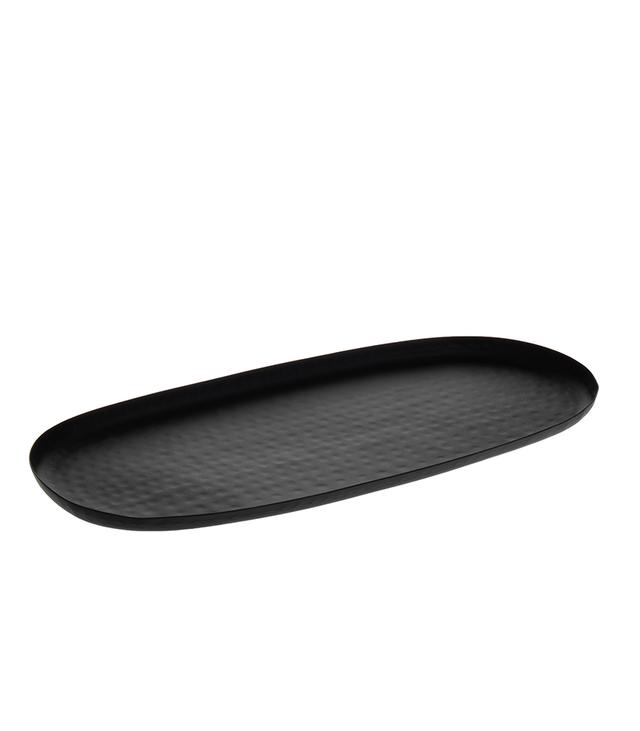 Oval black tray, 40 cm