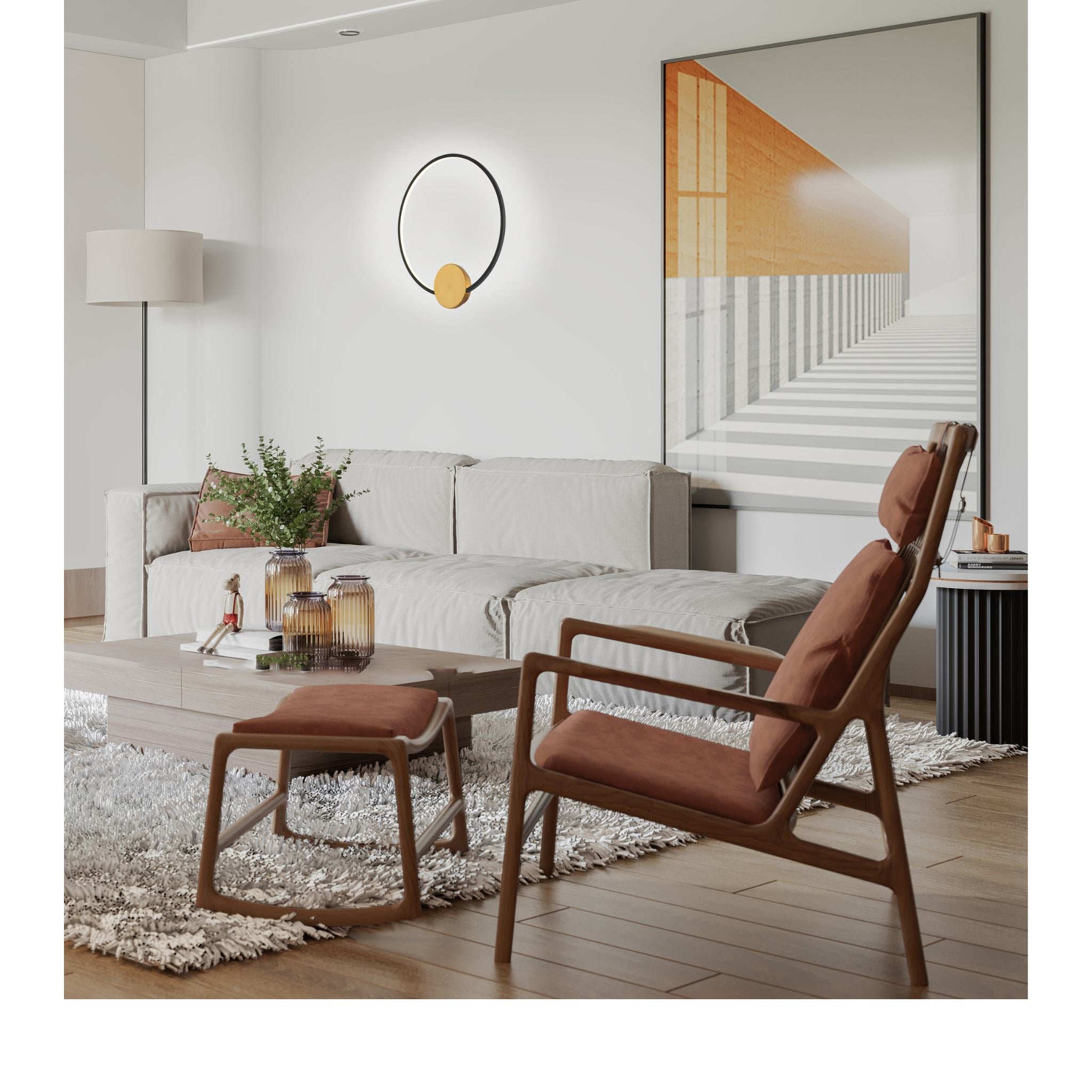 Condida - 241111-32 - LED-seinävalaisin - messinki/hiekanmusta