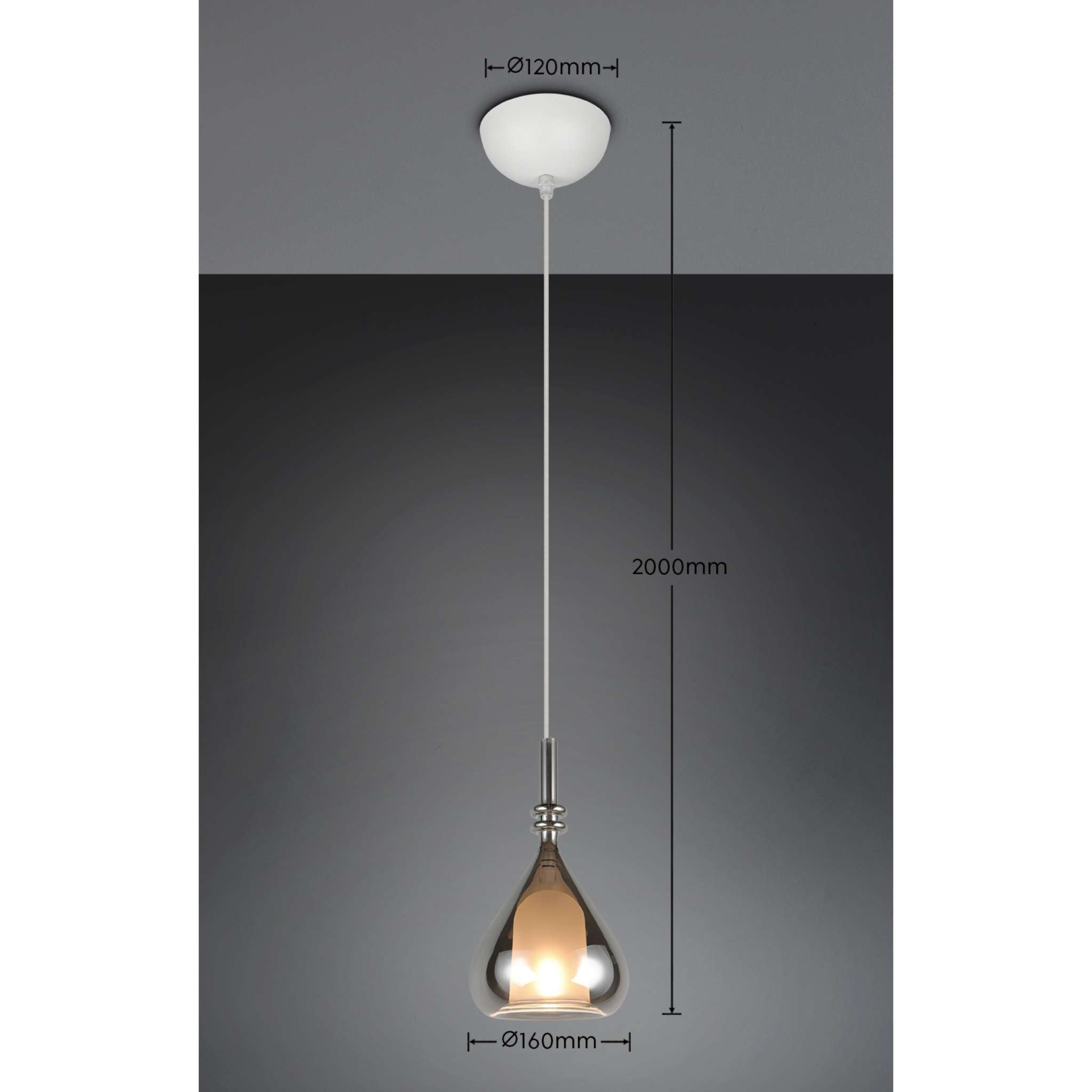 TRIO Aldea riippuvalaisin 1-os E14 - kromattu