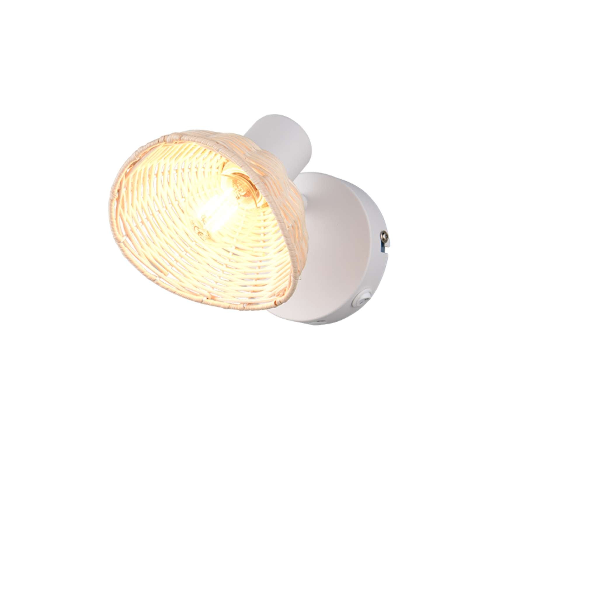 TRIO Calvi spotlight 1-piece E14 - matte white/natural color