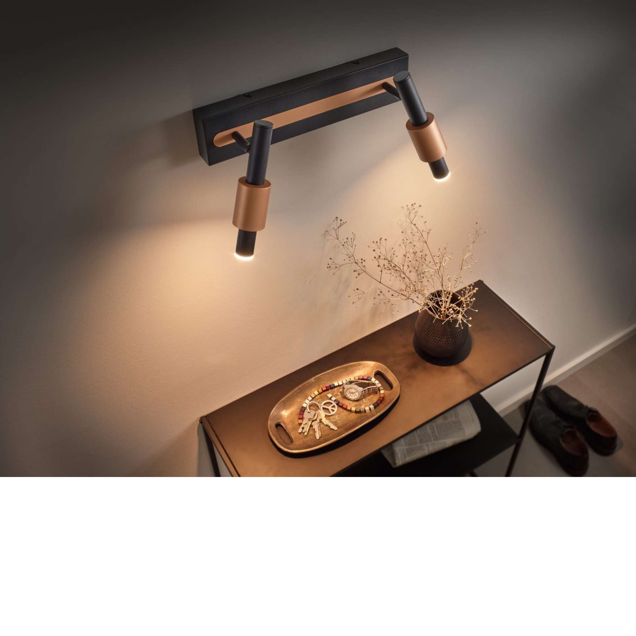 TRIO Ikaris LED spotti 2-os - mattamusta/kahvi