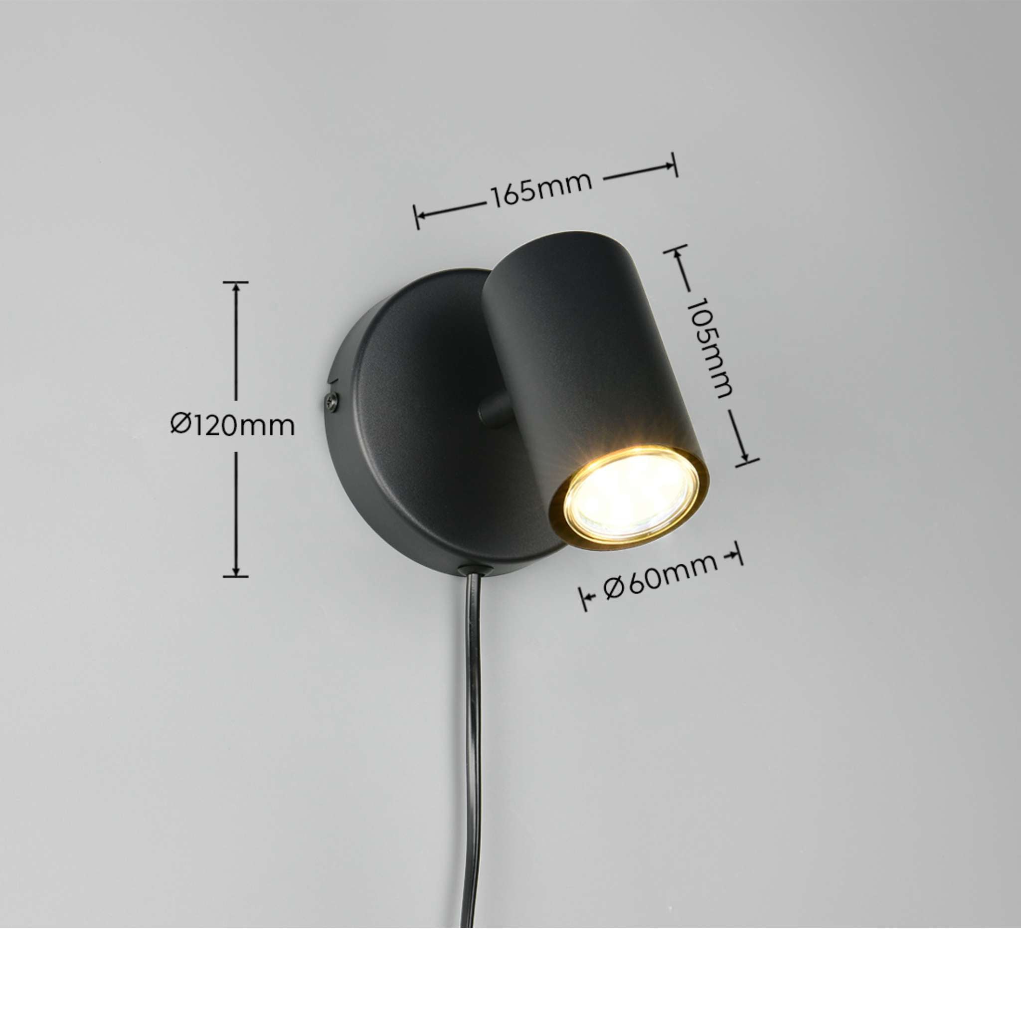 TRIO Marlina spotti 1-os GU10 - mattamusta SCANDI