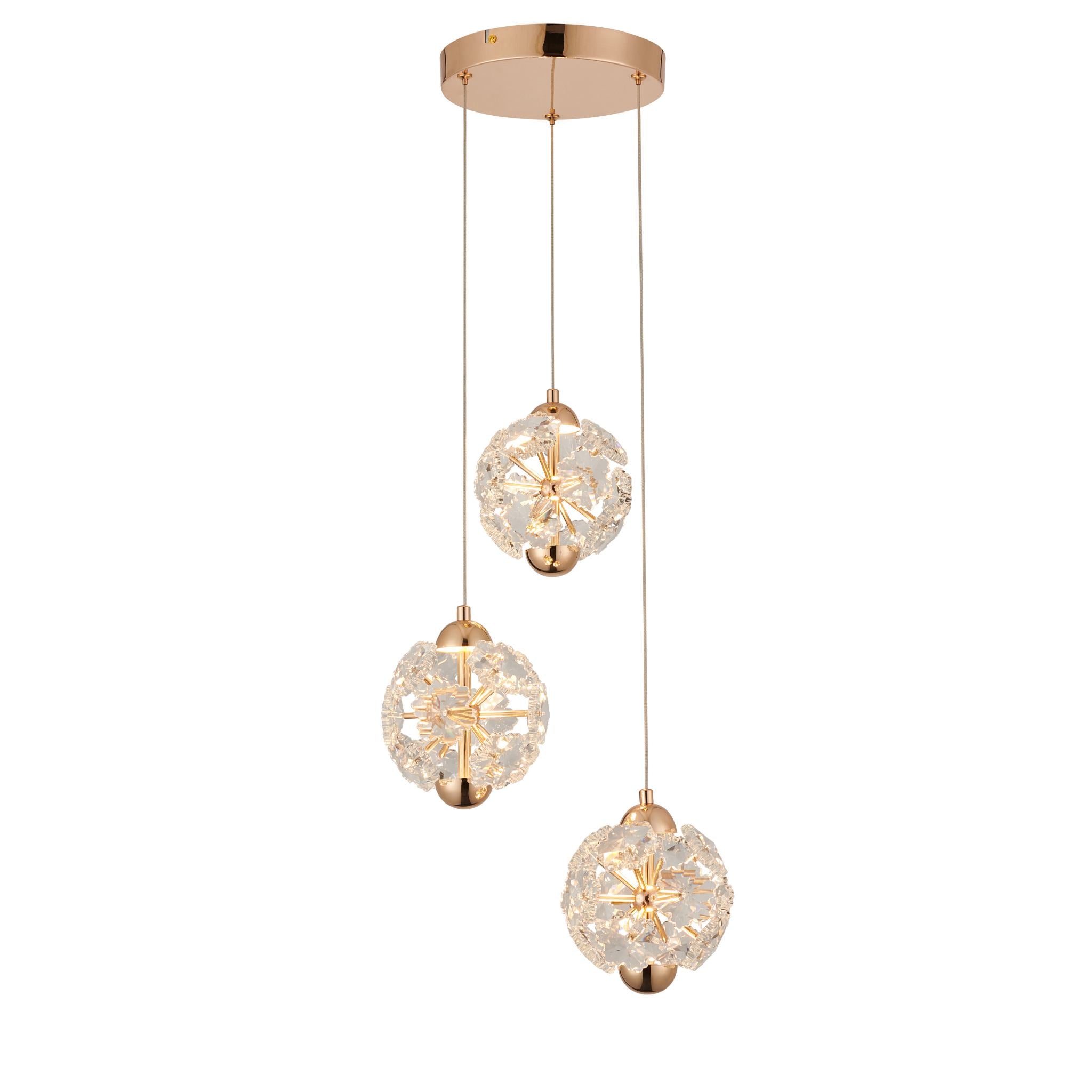 Meduza 344103-26 - LED-riippuvalaisin pyöreä - Kulta