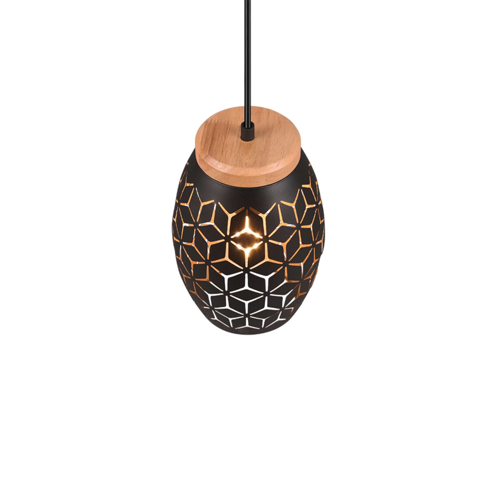 TRIO Bidar riippuvalaisin 1-os E27 - musta/kulta