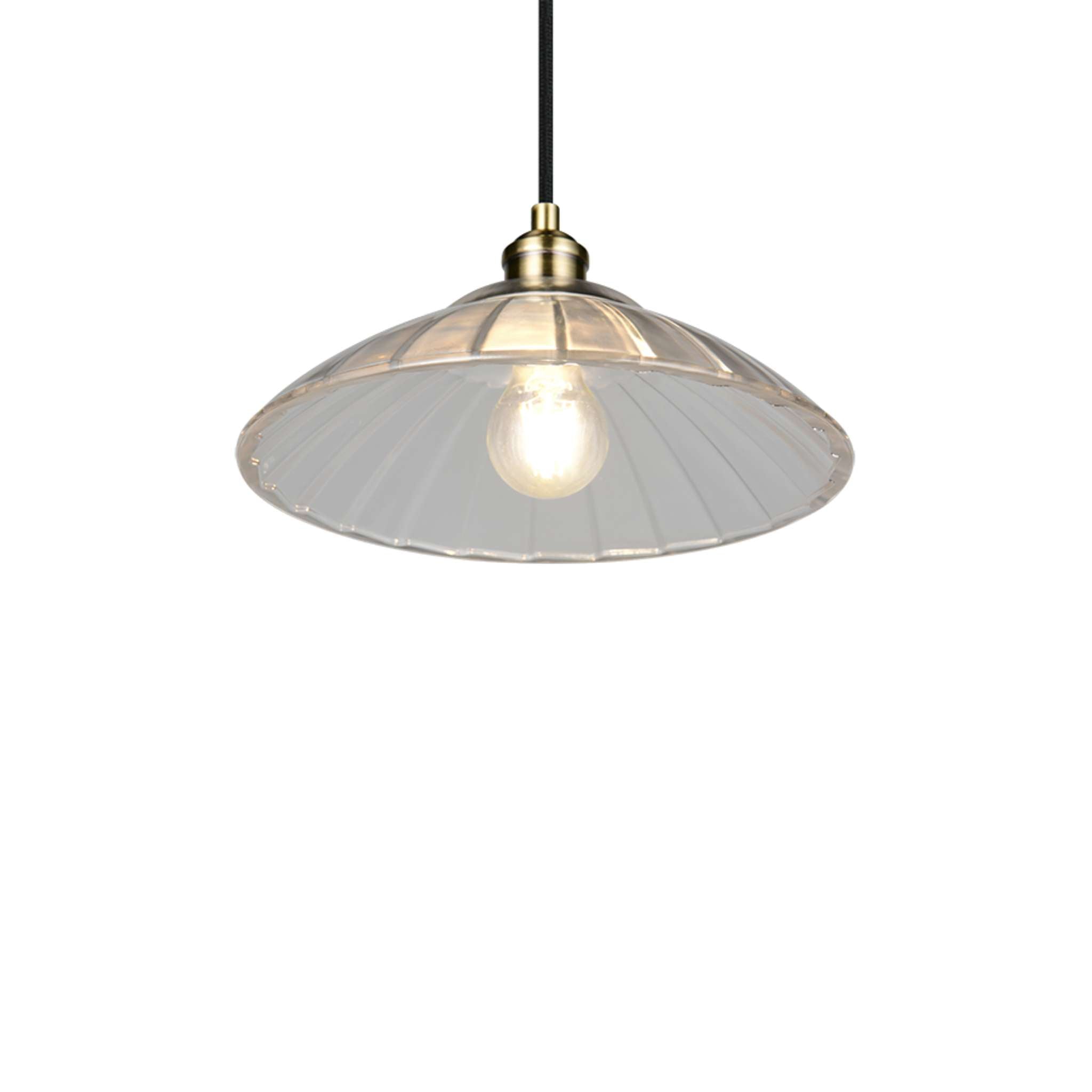 TRIO Eluna riippuvalaisin 1-os E27 - antiikkimessinki/kirkas