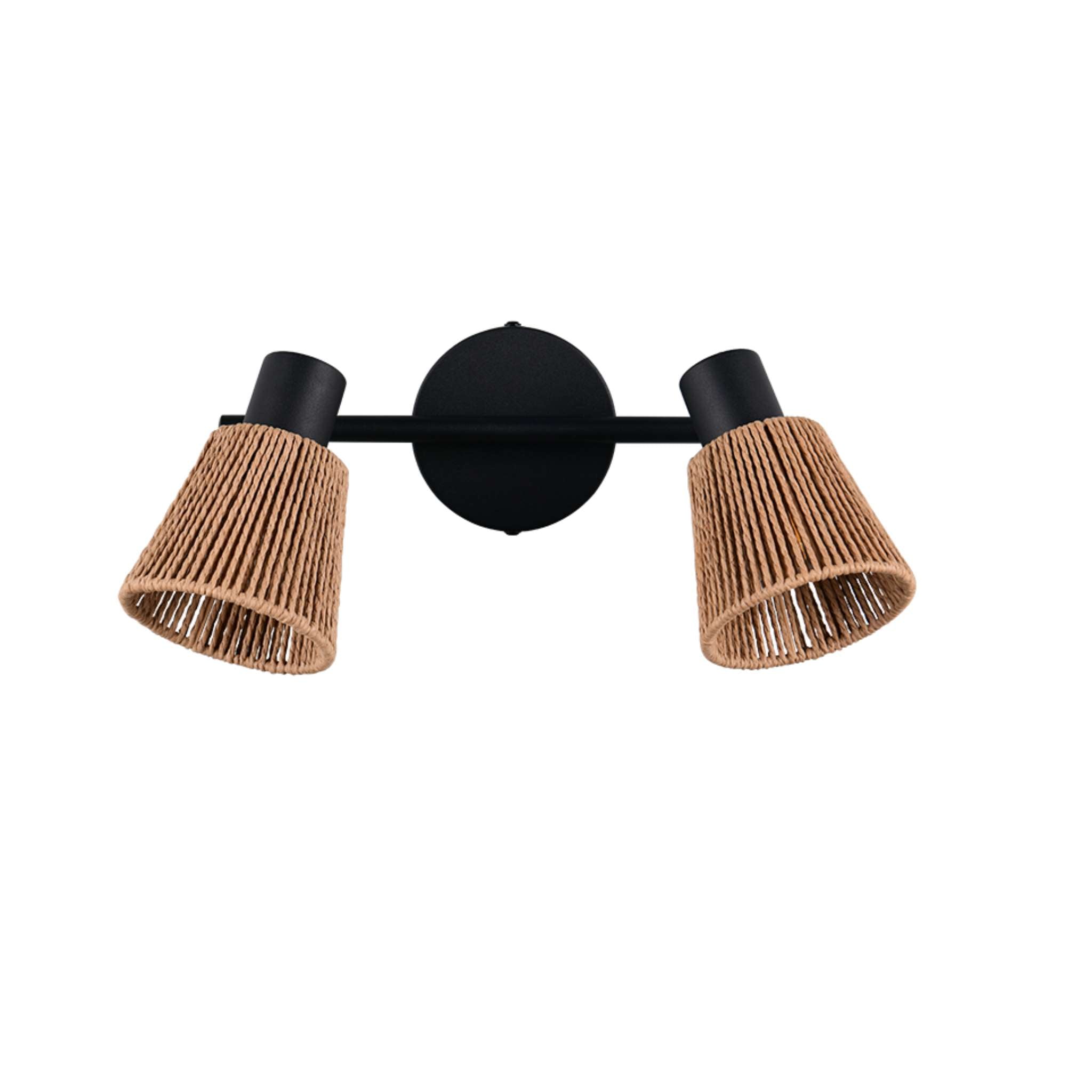 TRIO Natrel spotlight 2-piece E14 - matte black/natural color