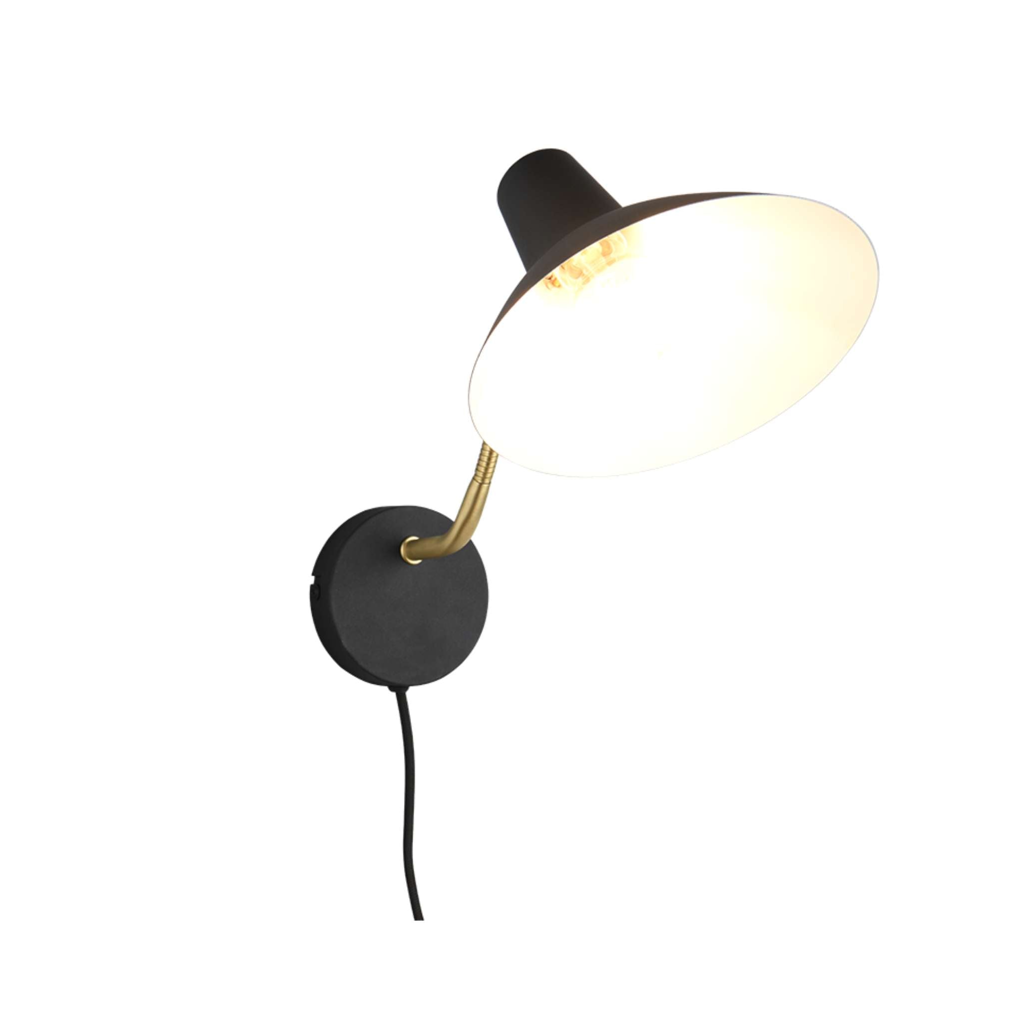 TRIO Traveller seinävalaisin E27 - musta/kulta