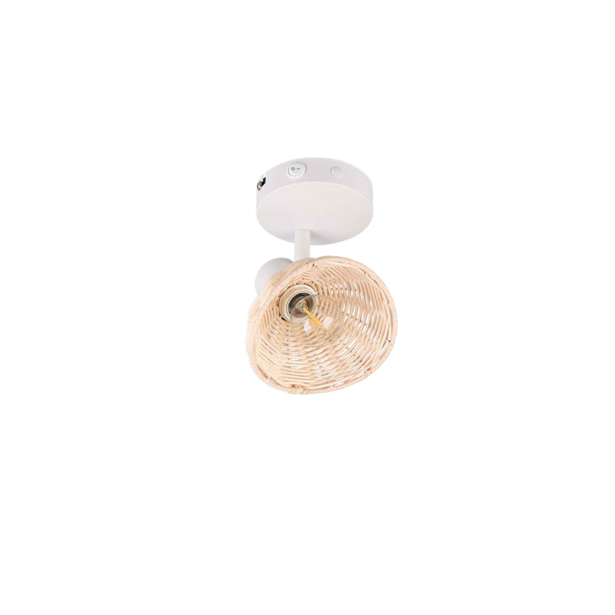 TRIO Calvi spotlight 1-piece E14 - matte white/natural color