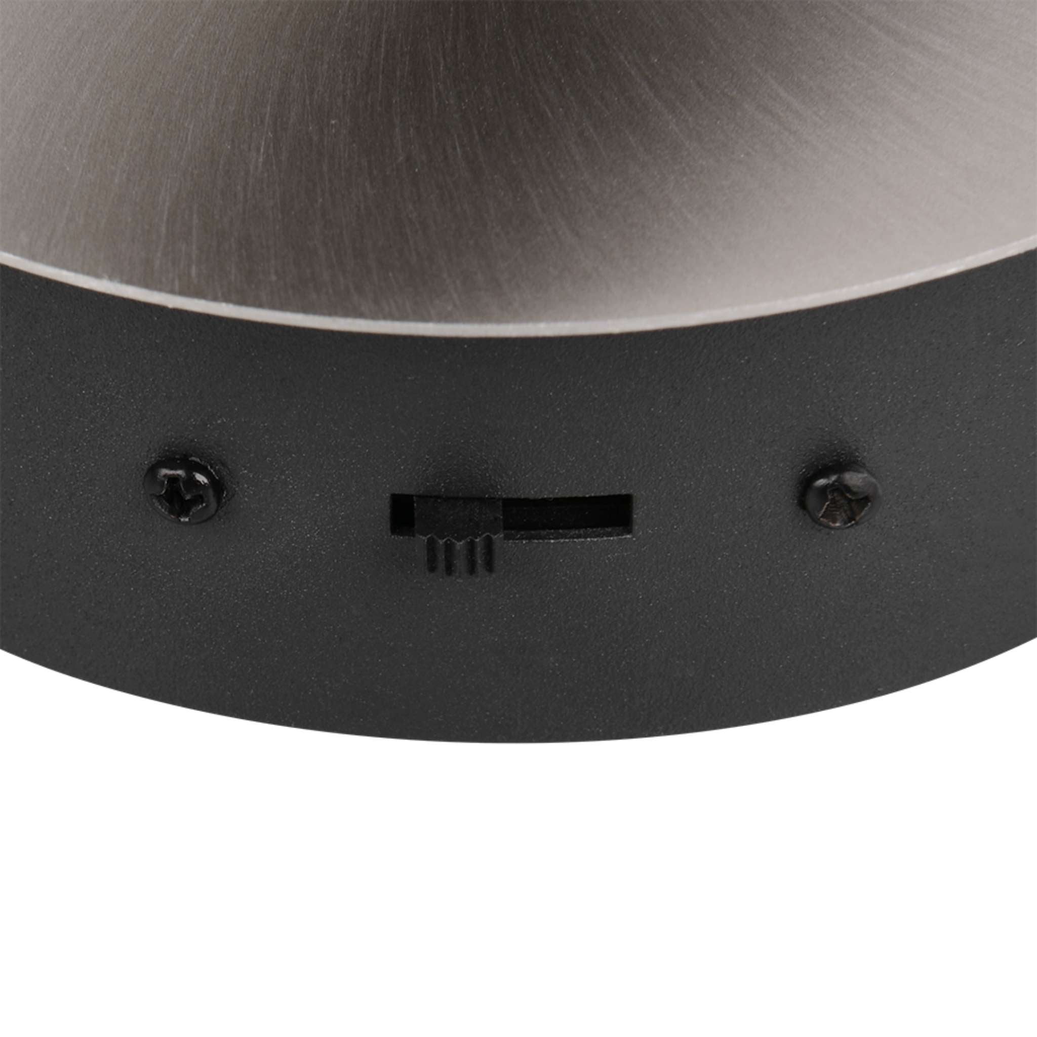 TRIO Orbit LED seinävalaisin - harjattu teräs/mattamusta