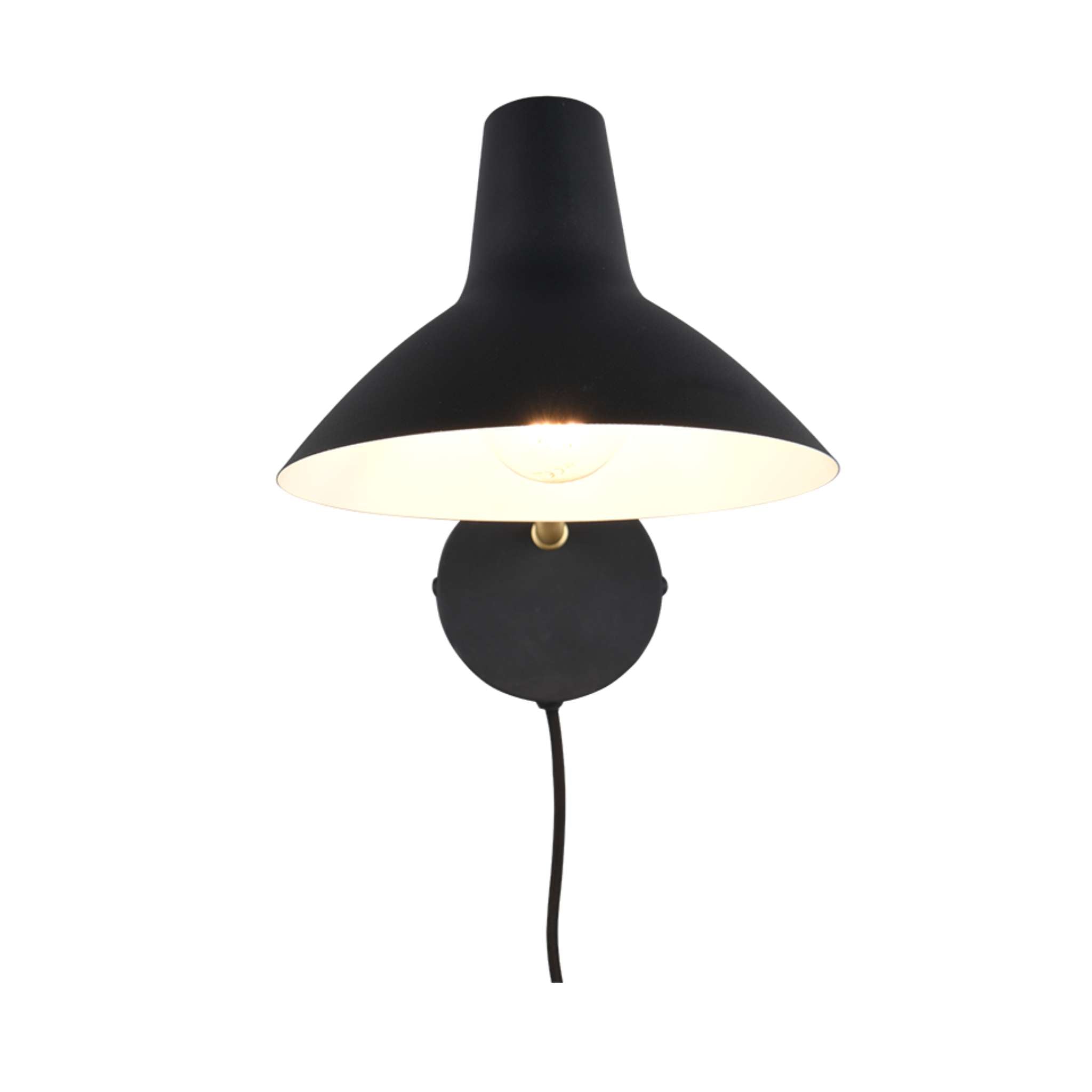 TRIO Traveller seinävalaisin E27 - musta/kulta