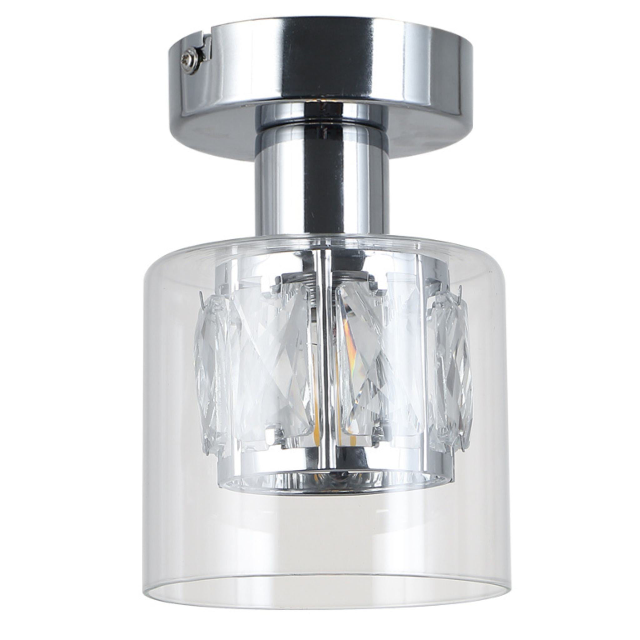 Elmo 638801-06 - Kattovalaisin - Kromi/kirkas lasi