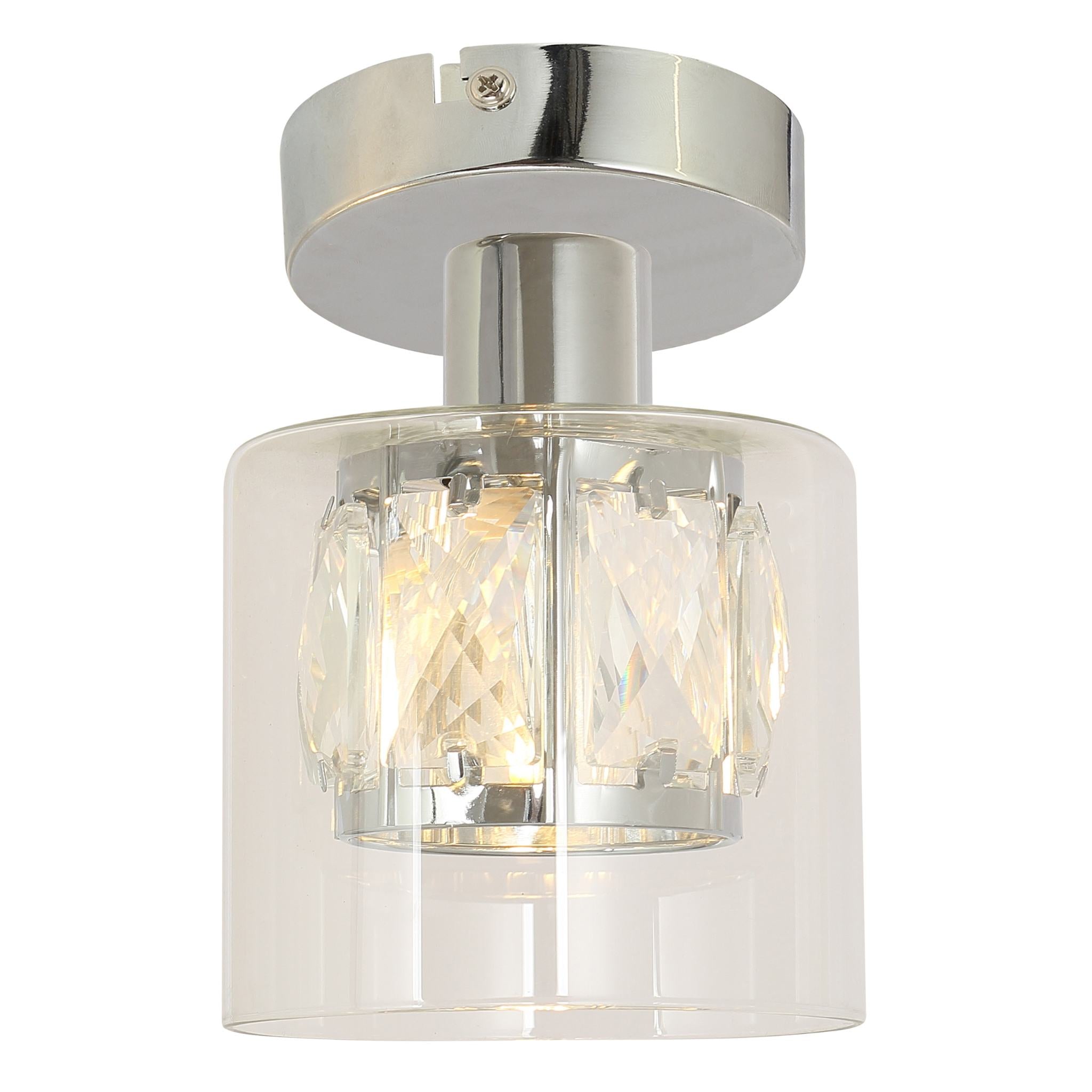 Elmo 638801-06 - Kattovalaisin - Kromi/kirkas lasi