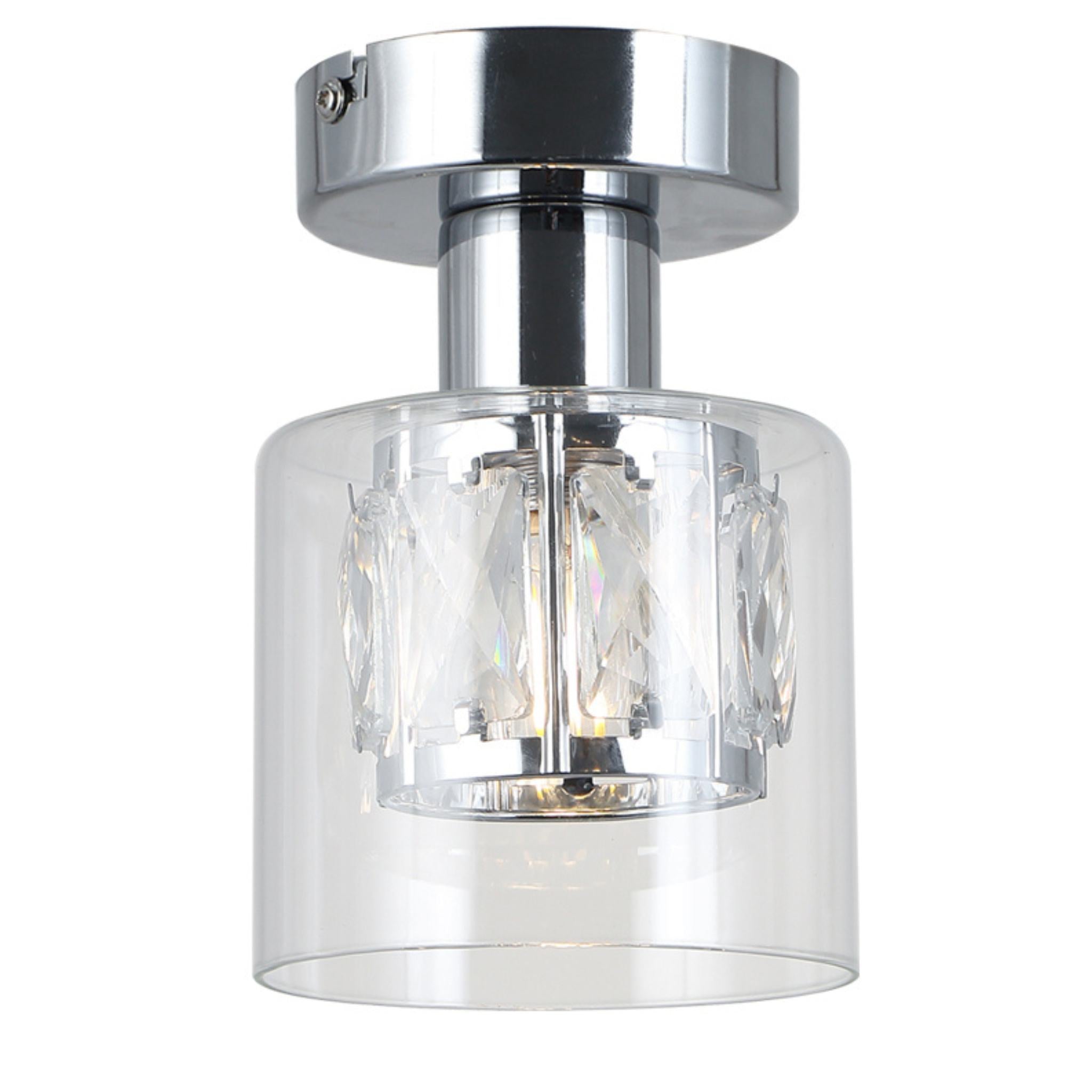 Elmo 638801-06 - Kattovalaisin - Kromi/kirkas lasi
