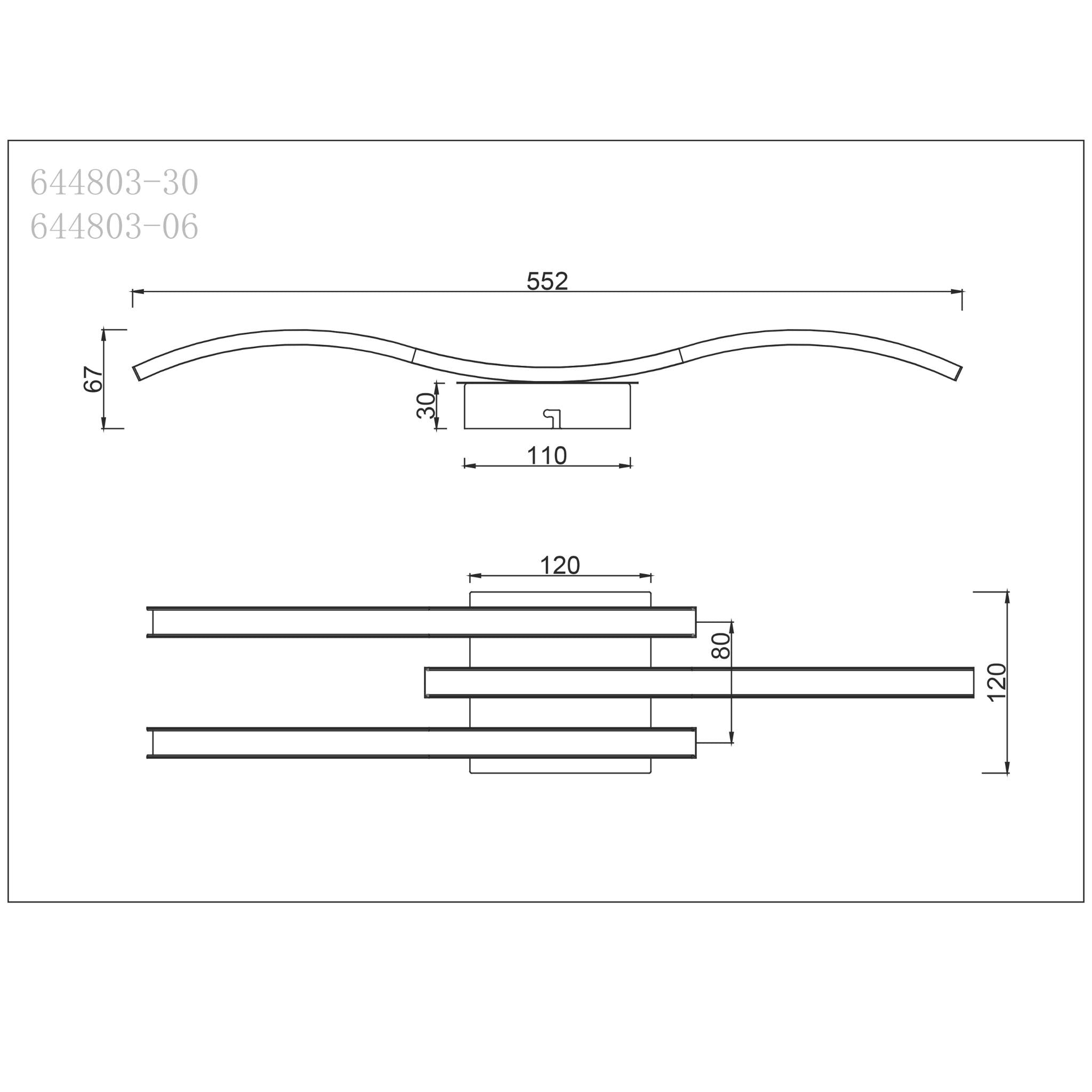Bradox 644803-30 - Kattovalaisin - Hiekanmusta/Valkoinen