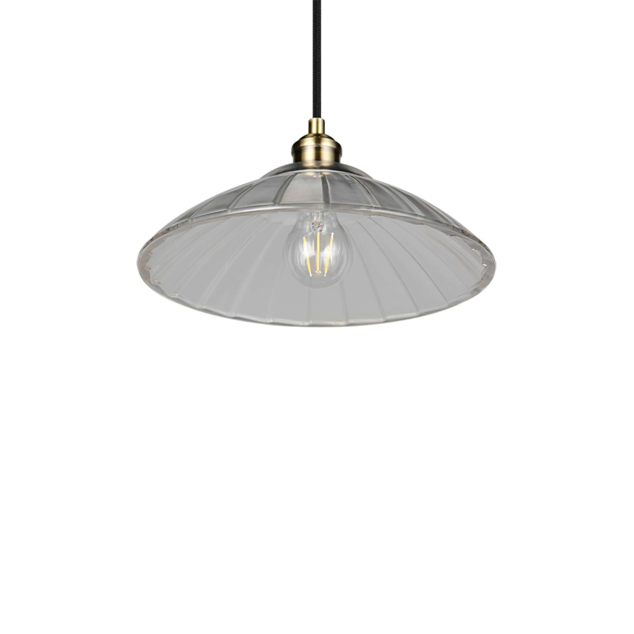 TRIO Eluna riippuvalaisin 1-os E27 - antiikkimessinki/kirkas