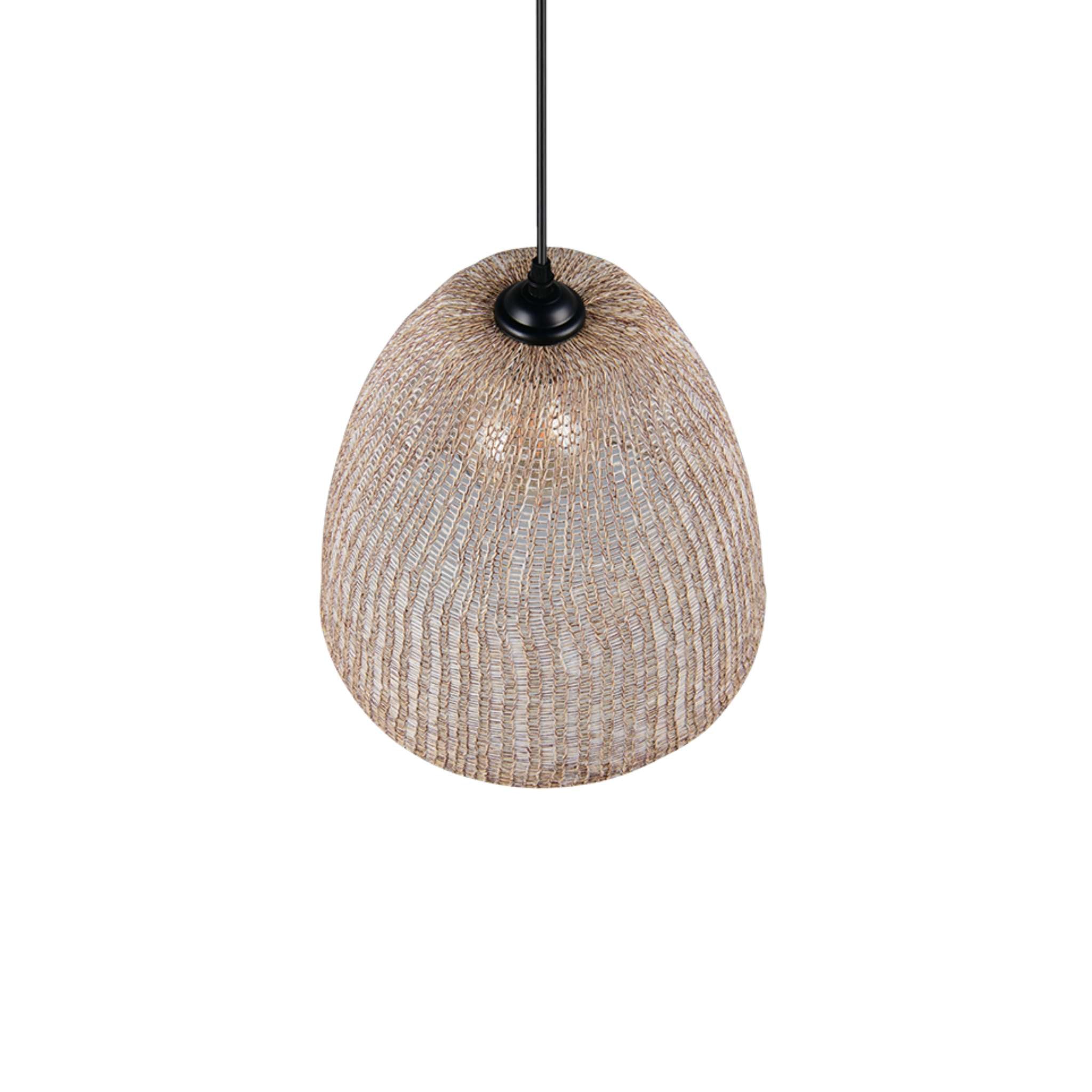 TRIO Kibito riippuvalaisin E27 - luonnollinen väri/mattamusta