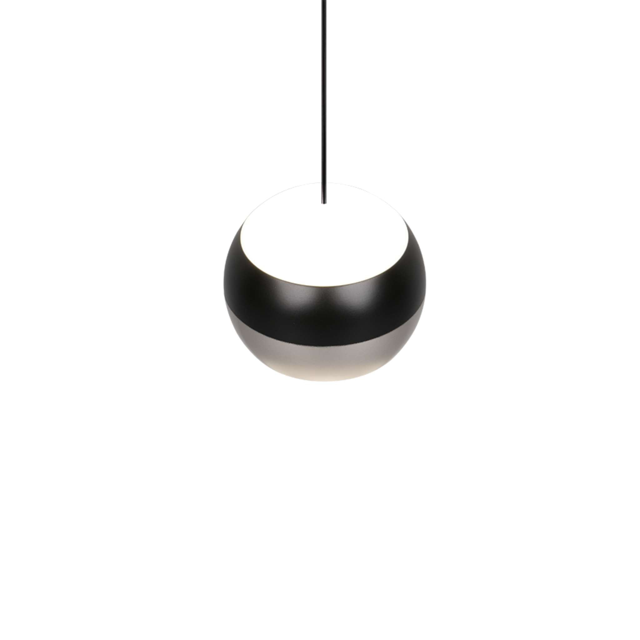TRIO Orbit LED riippuvalaisin 1-os - harjattu teräs/mattamusta