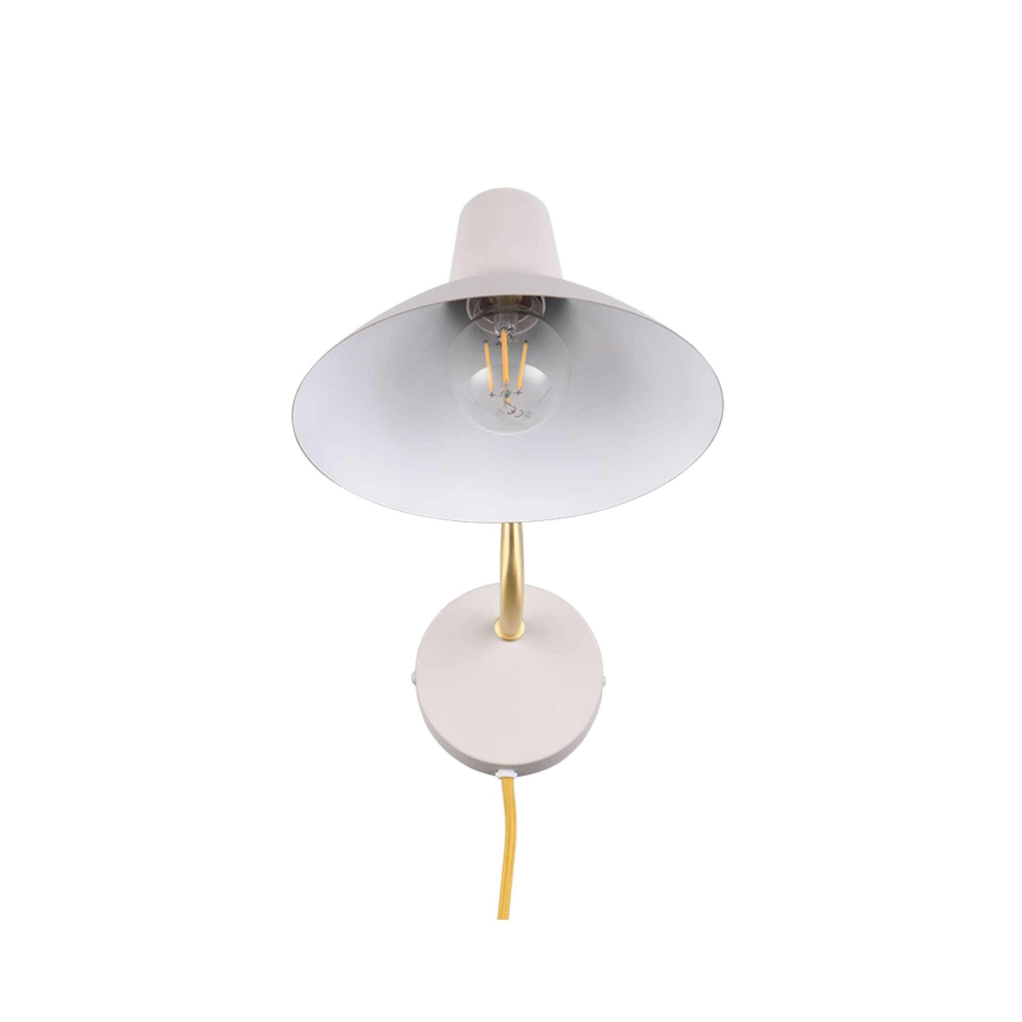 TRIO Traveller seinävalaisin E27 - lämmin harmaa/kulta