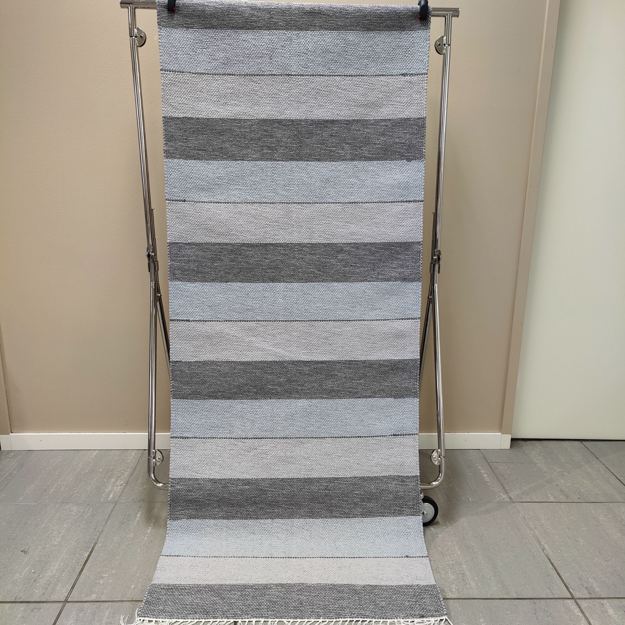 Anelma puuvillamatto - Harmaa / Sininen.