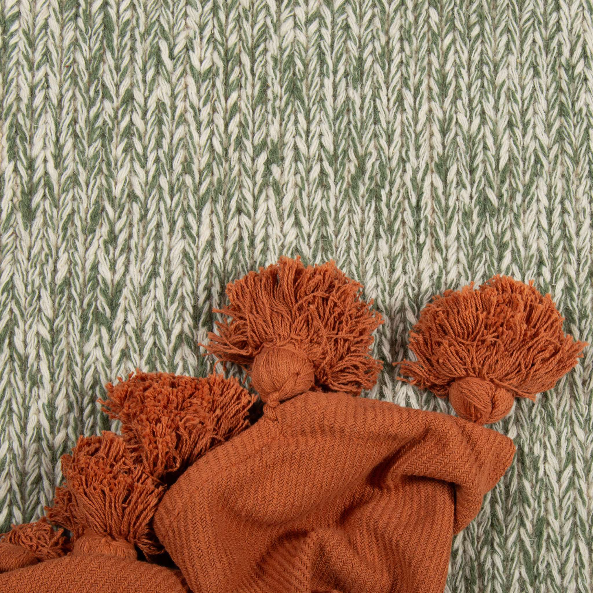 Anna Wool rug - green