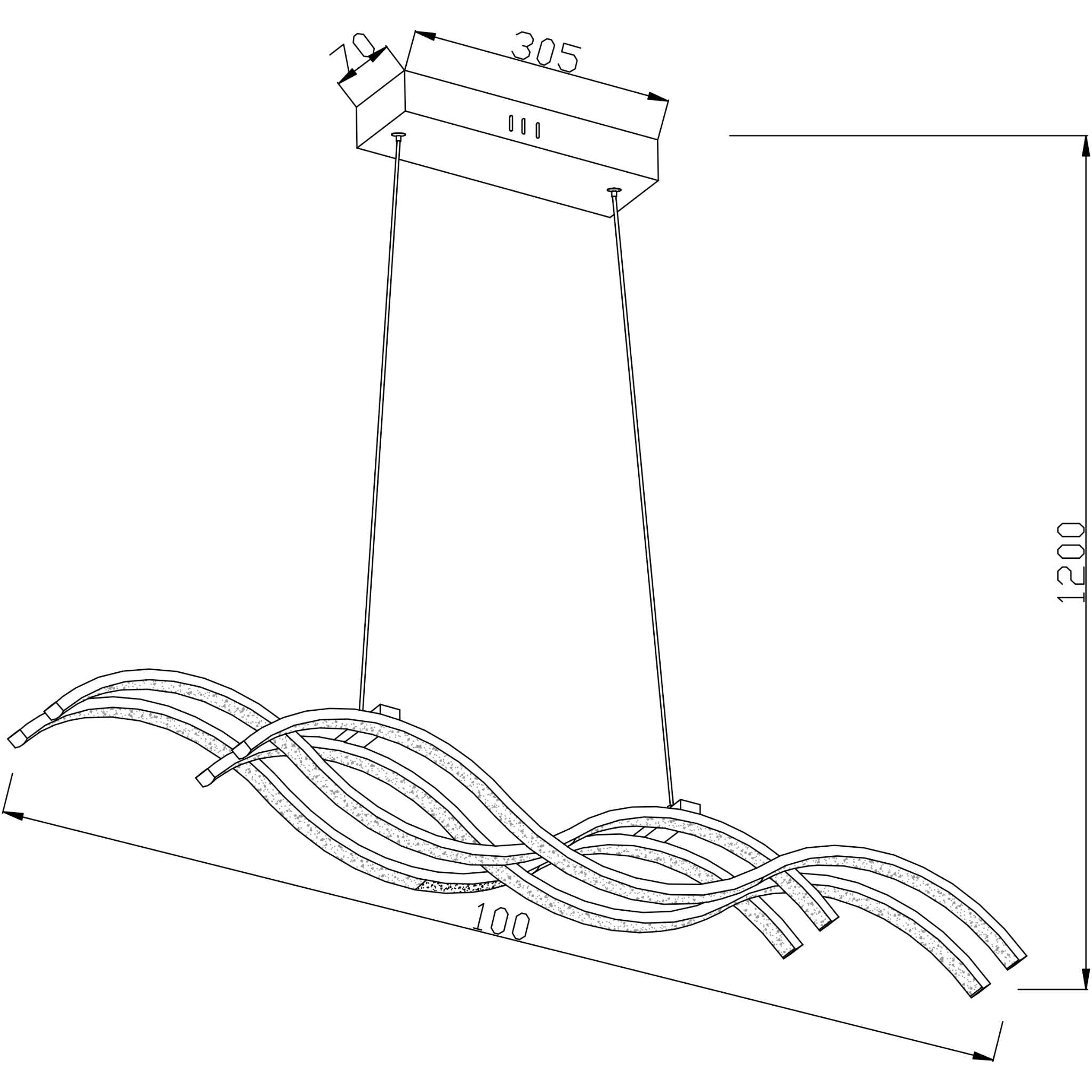 Aruba 341801-30 - Riippuvalaisin - Hiekanmusta