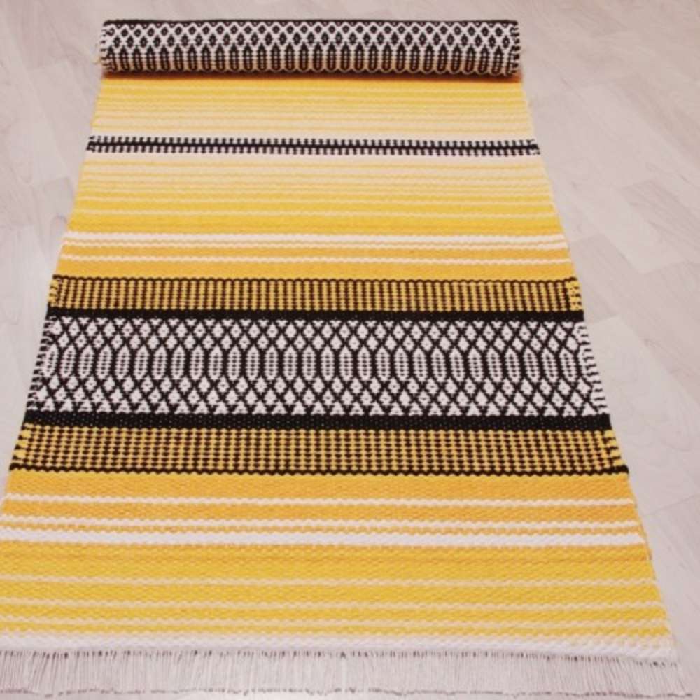 BERTA puuvillamatto Rulla - keltainen