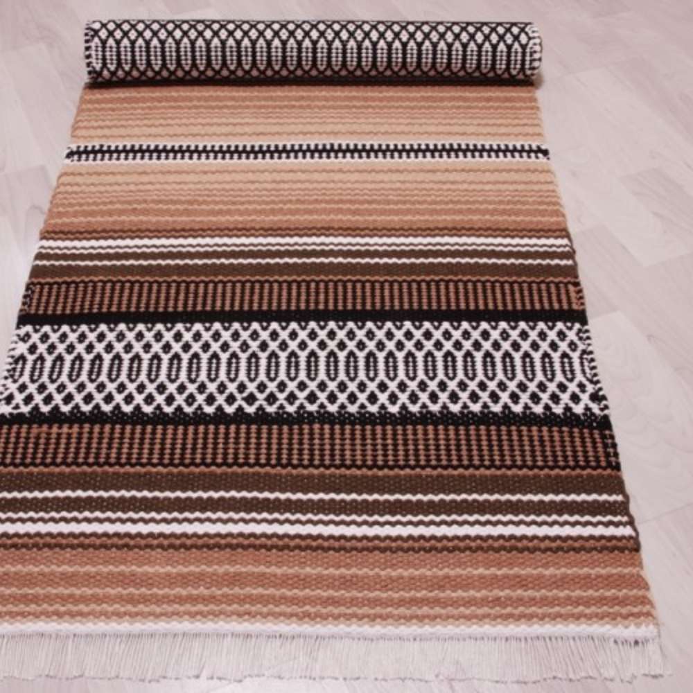 BERTA Cotton rug Roll - brown