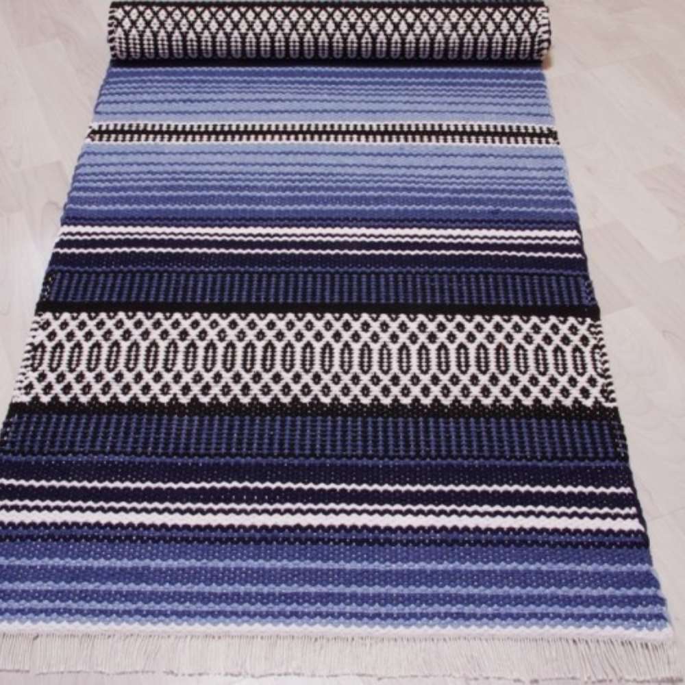 BERTA puuvillamatto Rulla - sininen