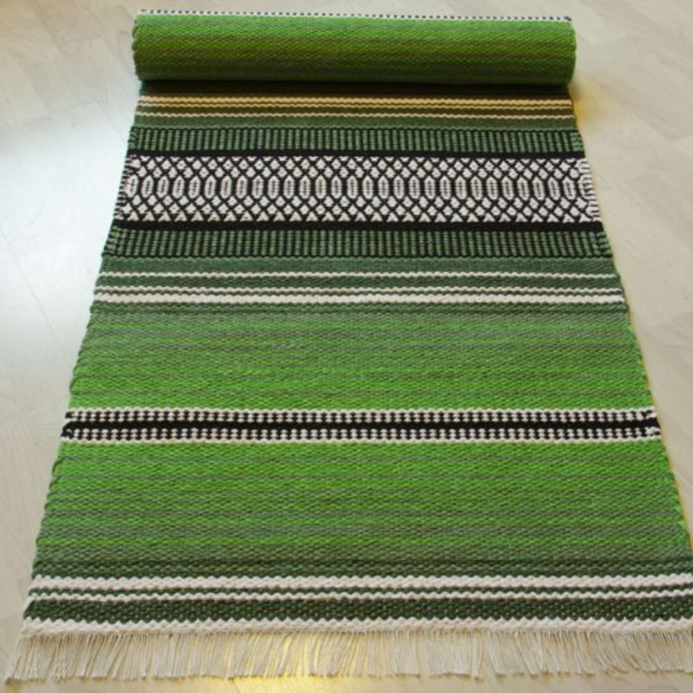 BERTA puuvillamatto - vihreä.