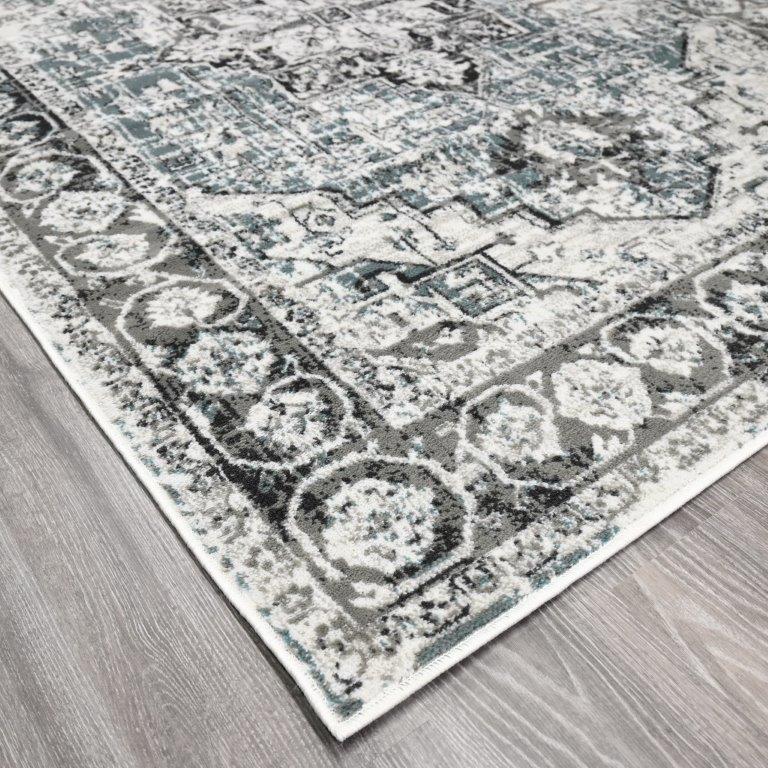 Bastian lyhytnukkainen matto - harmaa.