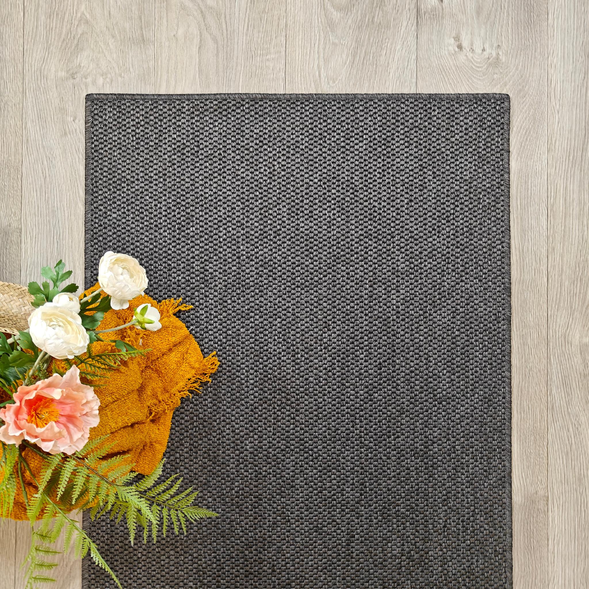 Narma BROOKLYN sileäksi kudottu matto, erikoismuoto - Harmaa