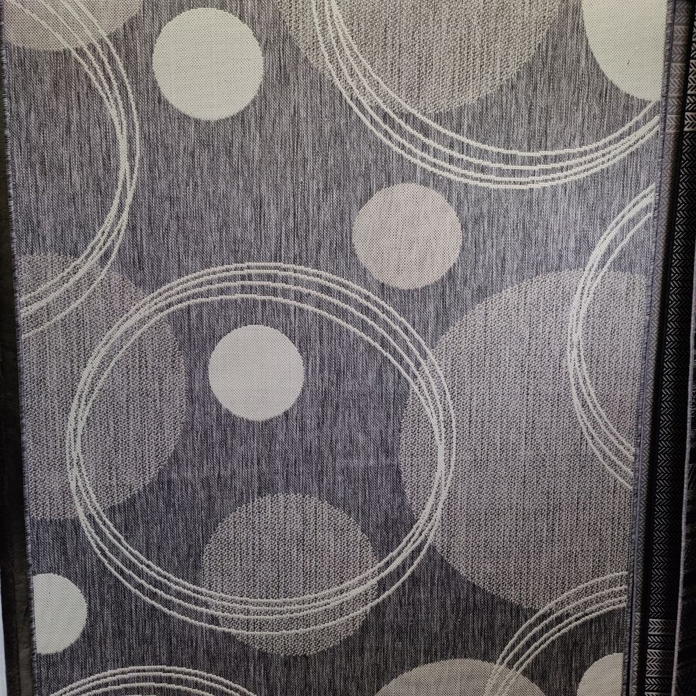 Bubble sileäksi kudottu matto - hopea.