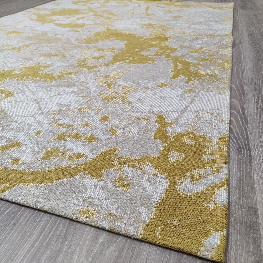 Carissa sileäksi kudottu matto - okra.