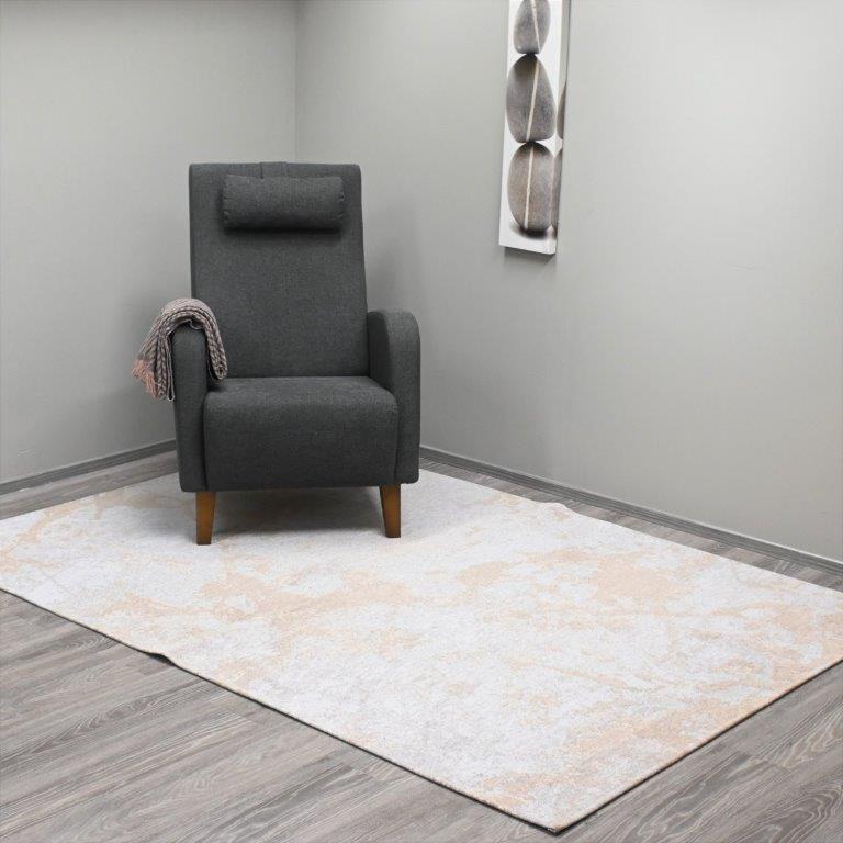 Carissa sileäksi kudottu matto - Vaaleaharmaa.