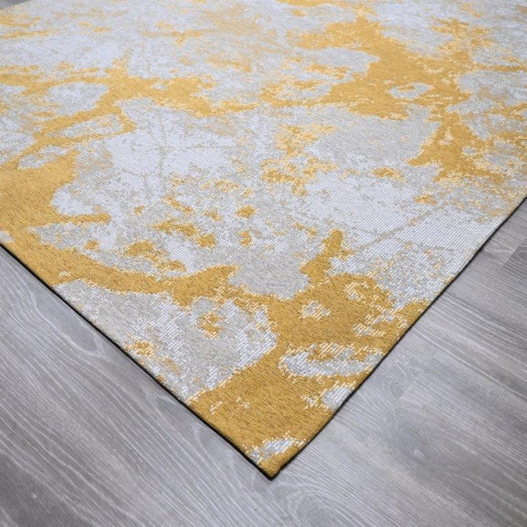 Carissa sileäksi kudottu matto - okra.