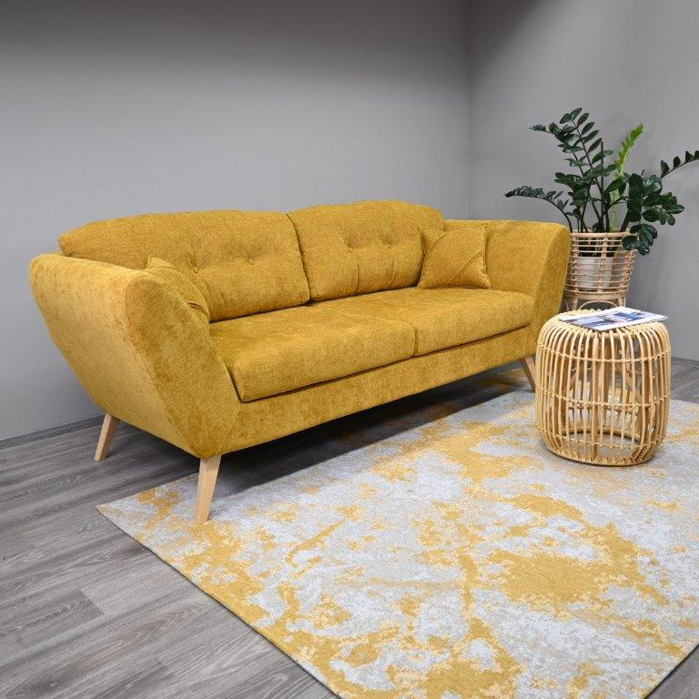 Carissa sileäksi kudottu matto - okra.