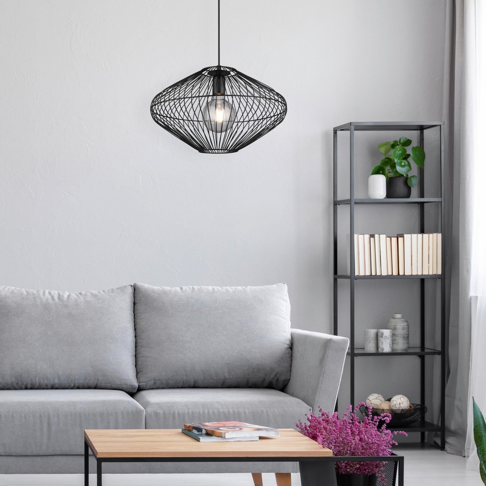 TRIO Cobain pendant lamp - matte black
