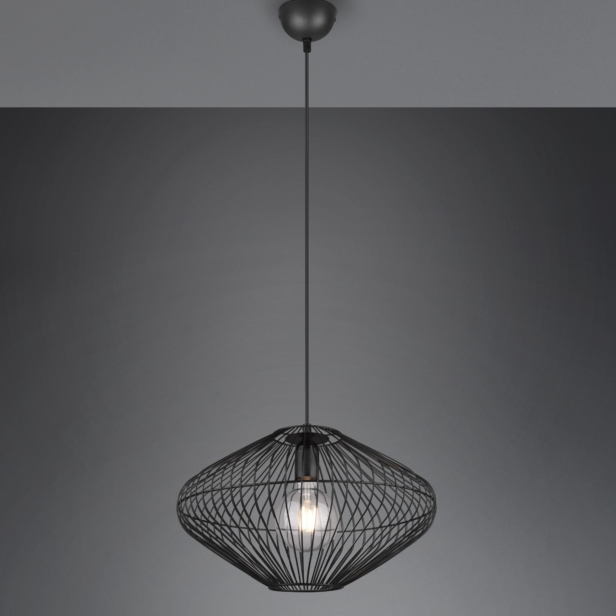 TRIO Cobain pendant lamp - matte black