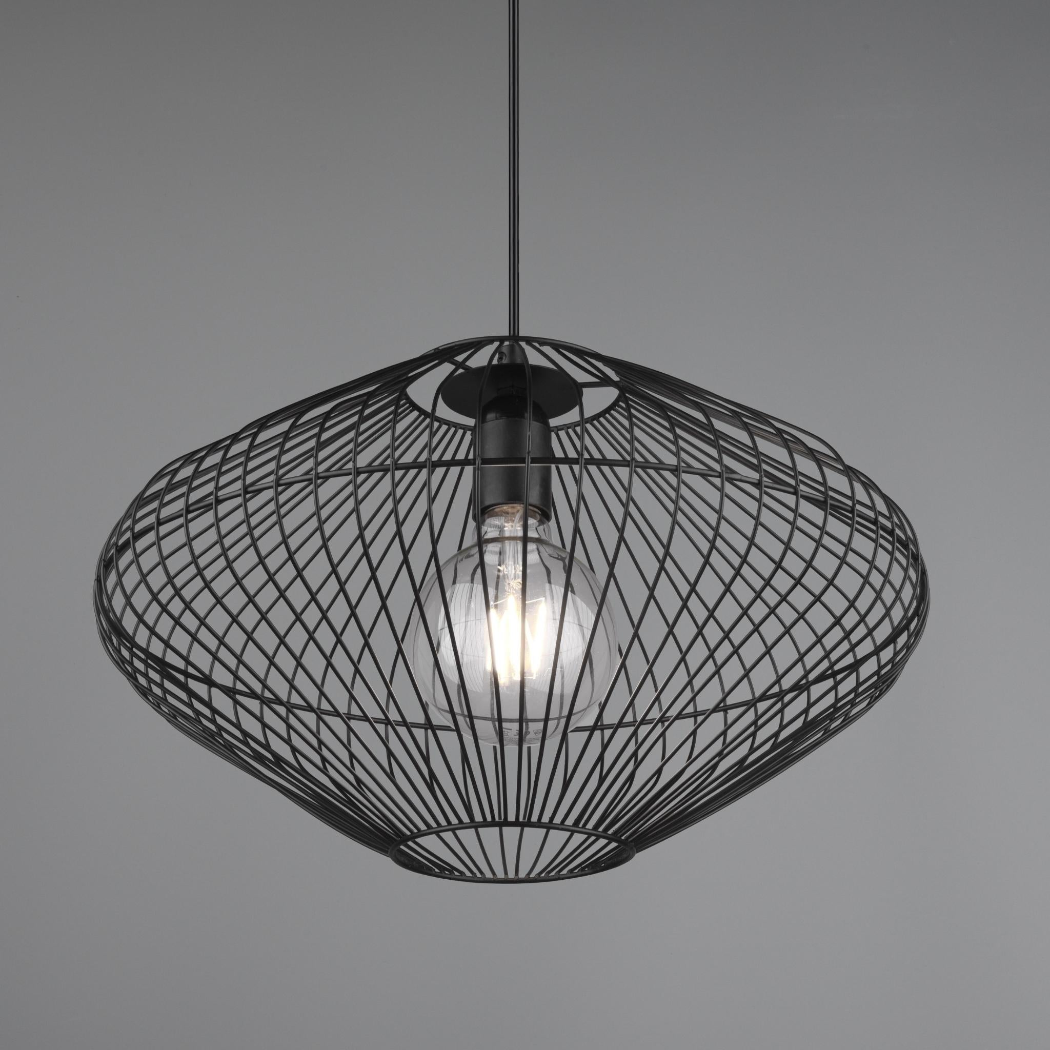 TRIO Cobain pendant lamp - matte black