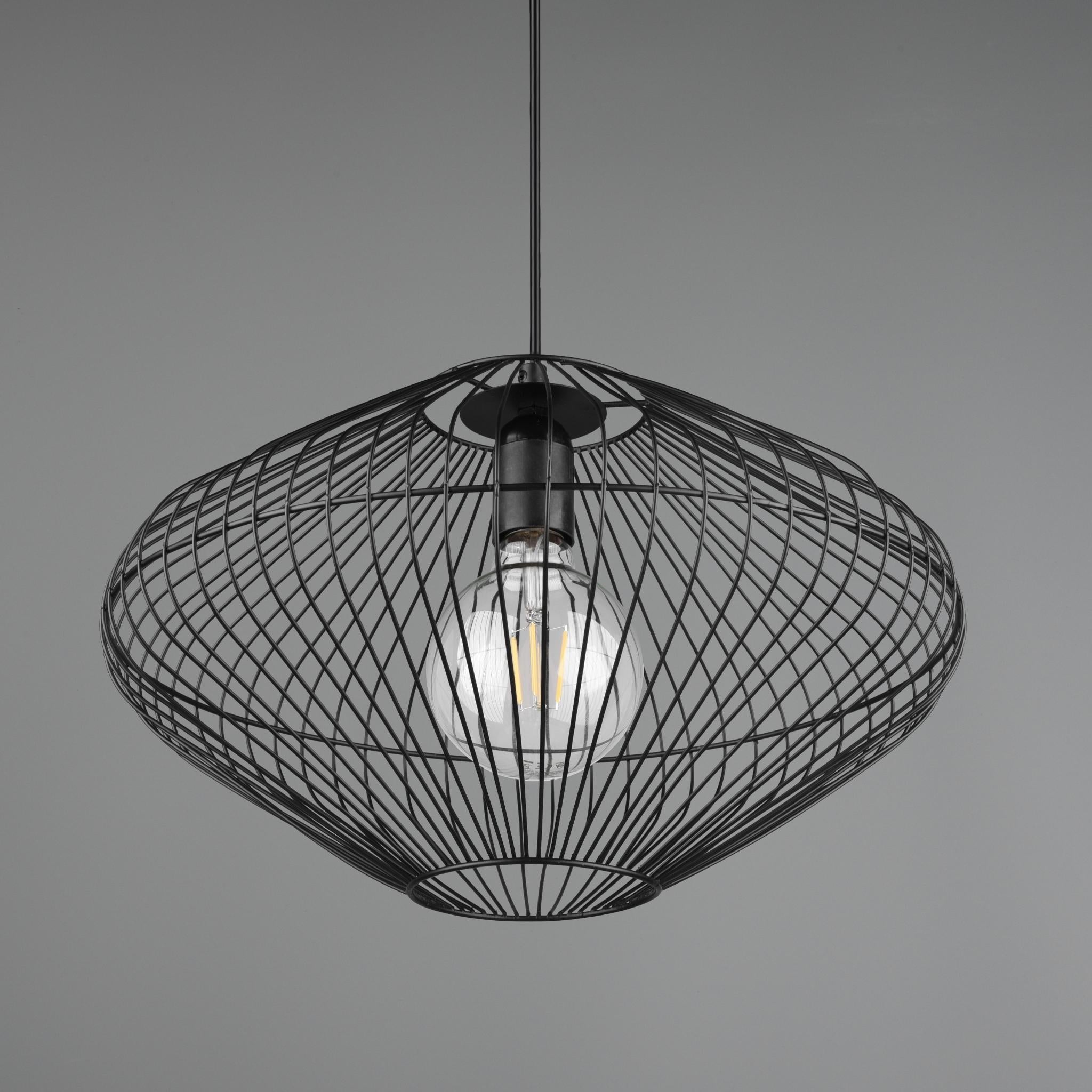 TRIO Cobain pendant lamp - matte black