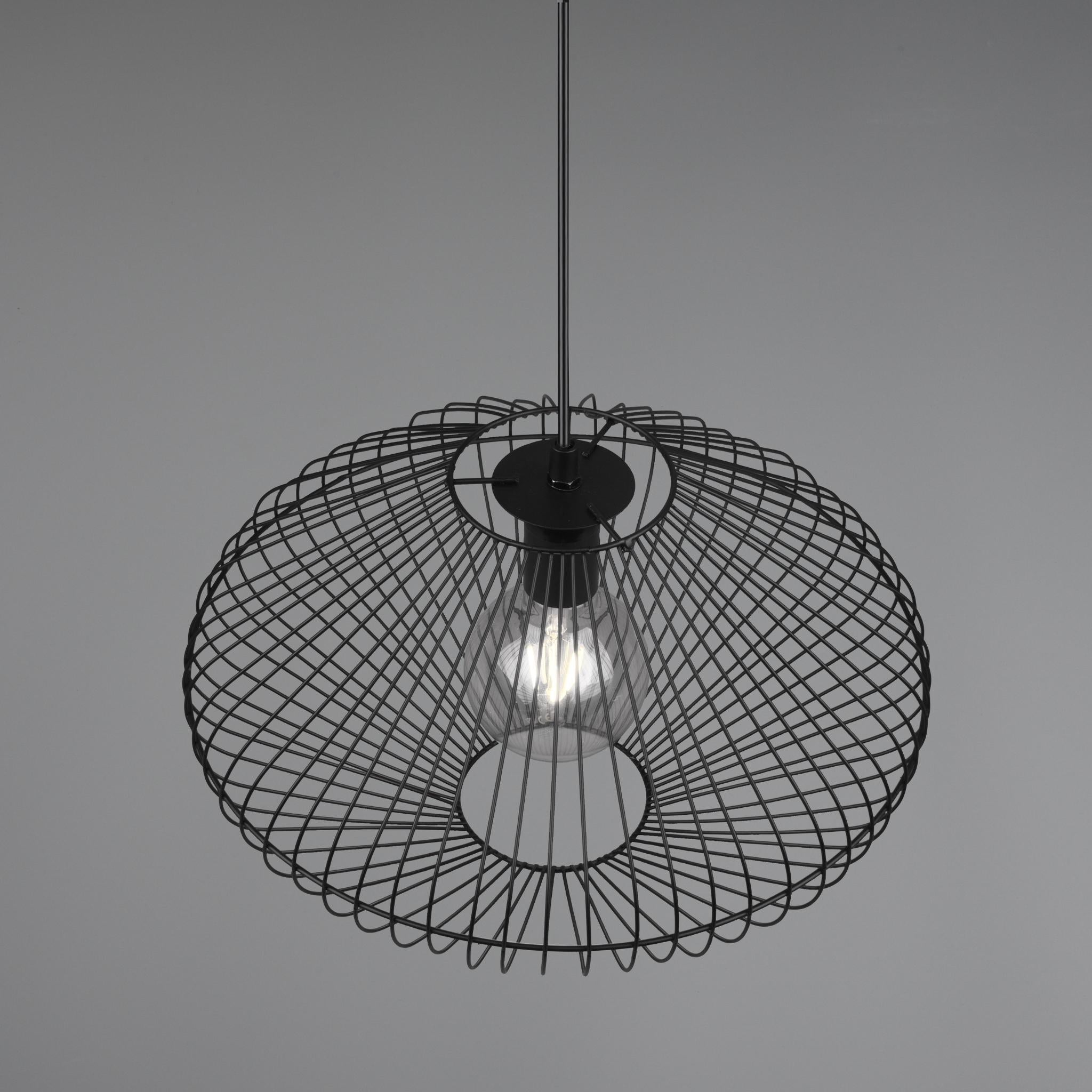 TRIO Cobain pendant lamp - matte black