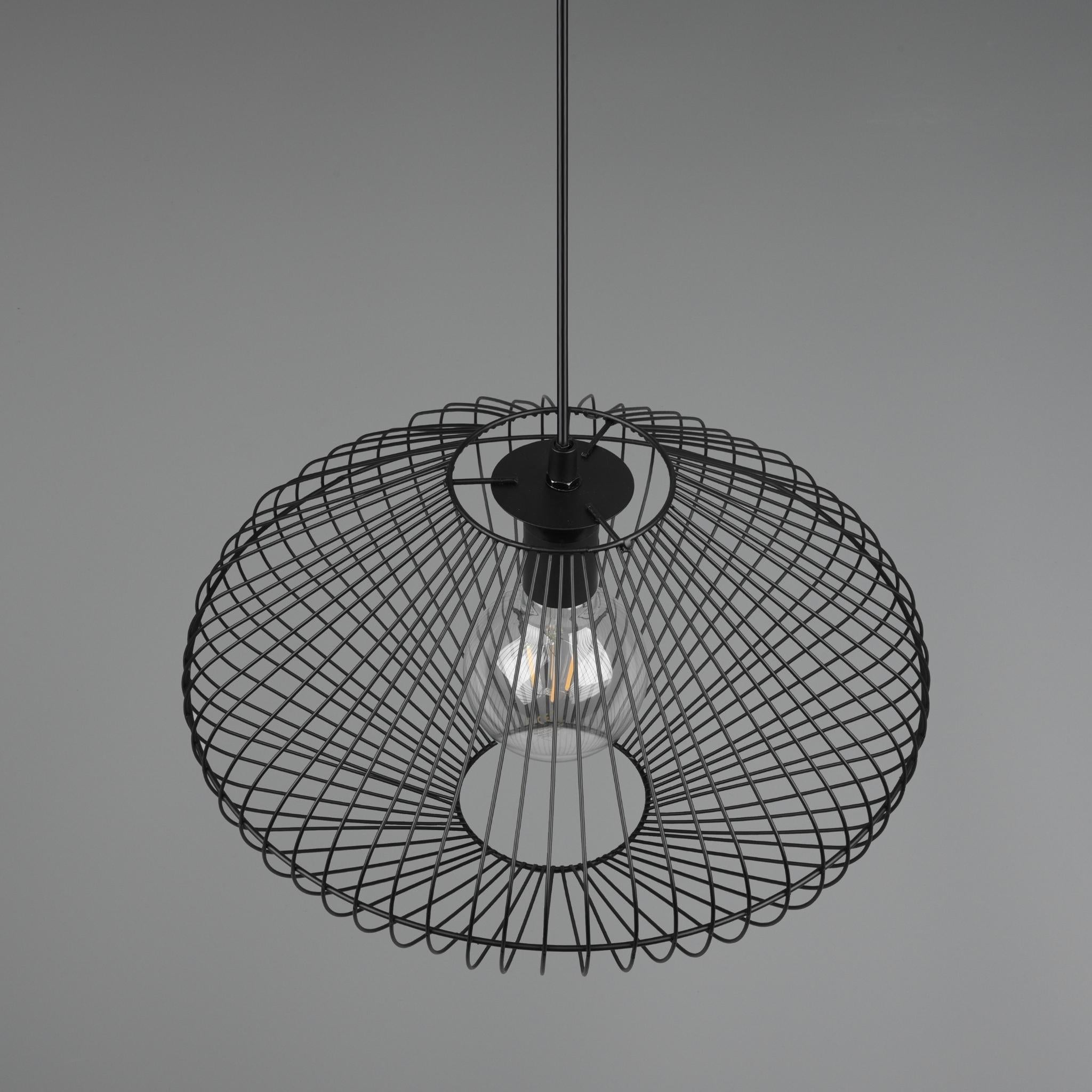 TRIO Cobain pendant lamp - matte black
