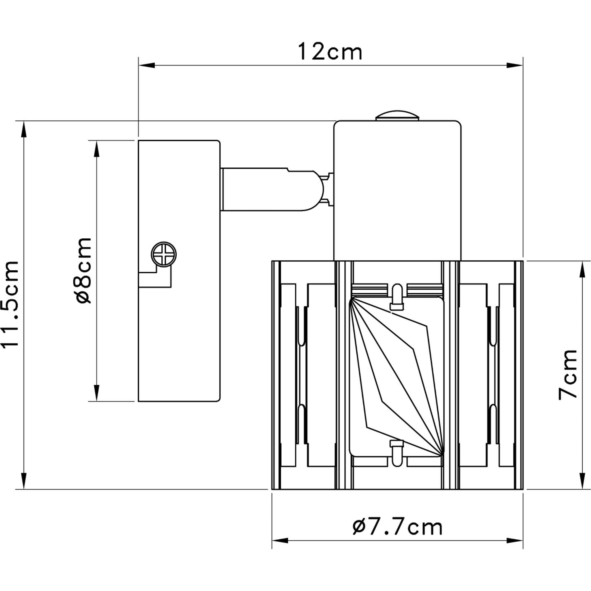 Crownie 830901-06 - Kohdevalaisin - Nikkeli - kristalli