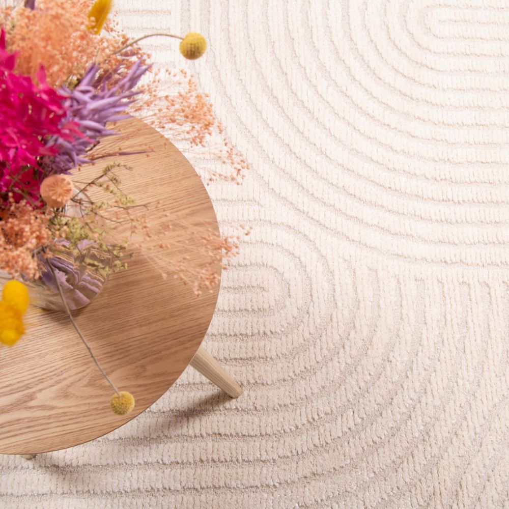 Deco lyhytnukkainen matto - luonnonvalkoinen.