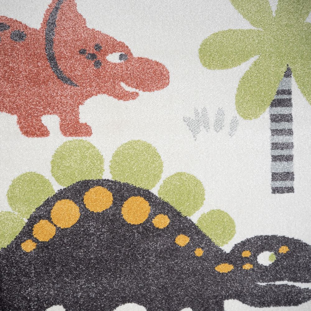 Dinokaverit lastenmatto - valkoinen.