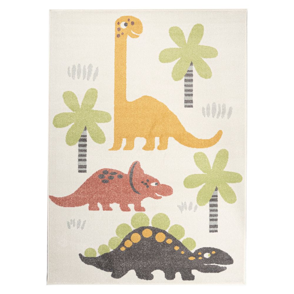 Dinokaverit lastenmatto - valkoinen.