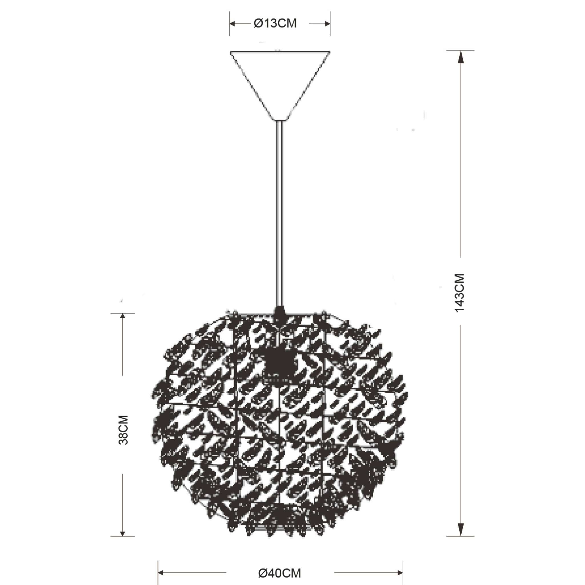 Ducky 328411-07 - Riippuvalaisin Ø 40cm - Valkoinen